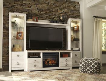 Willowton 4-Piece Entertainment Center with Electric Fireplace - Image 3