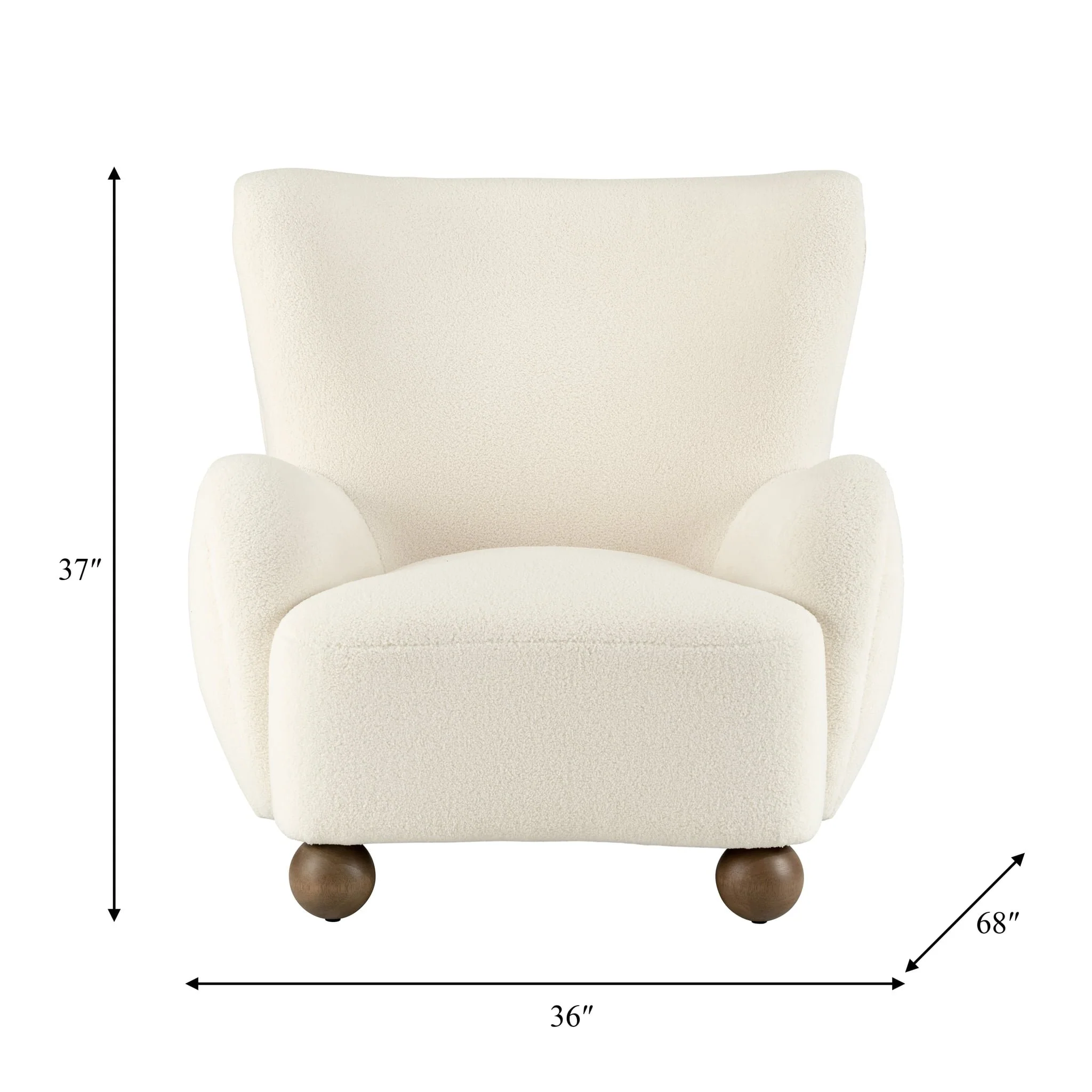 Wingback Occasional Chair, Beige - Image 8