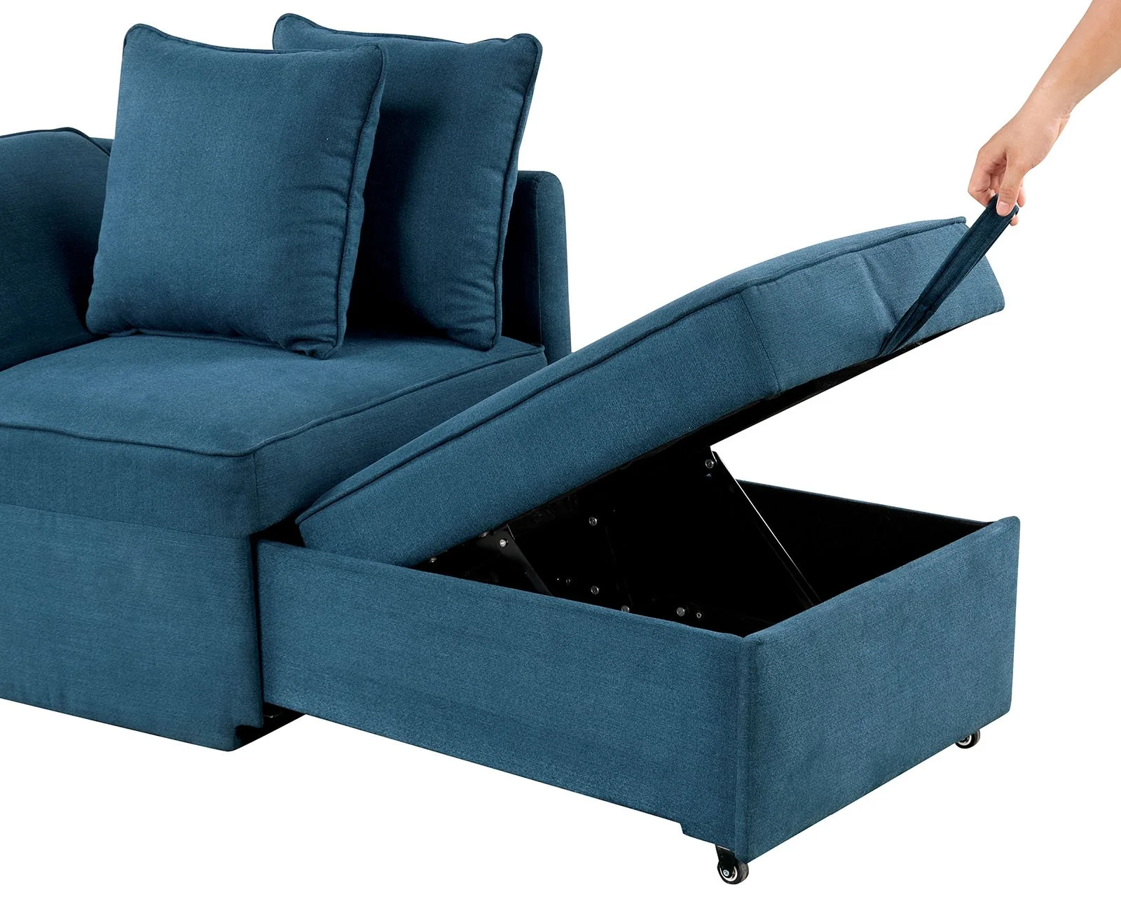 Woburn Convertible Chair, Blue - Image 9