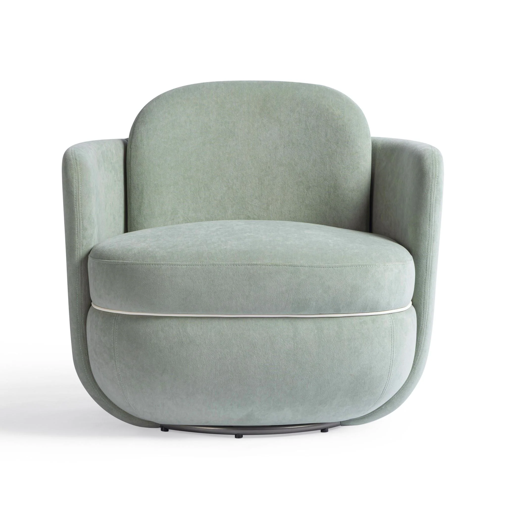 Wolfie Mint Green Velvet Swivel Chair - Image 3