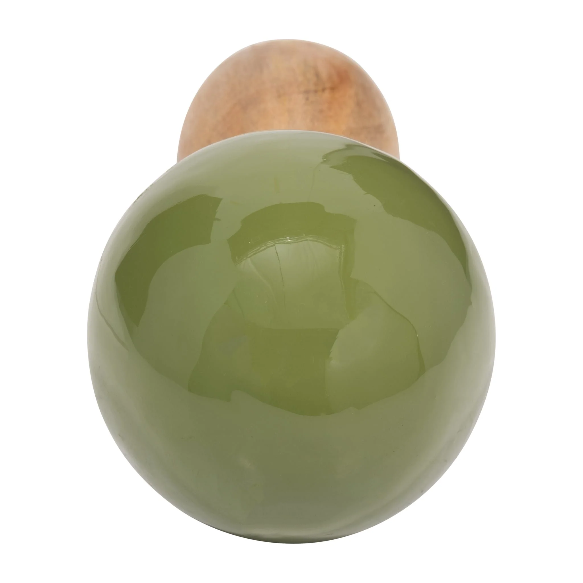 Wood, 10" Coned Mushroom, Olive - Image 4