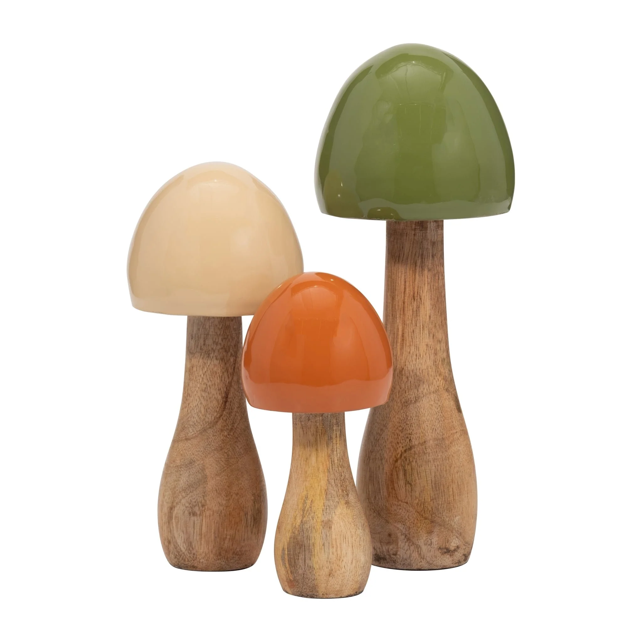 Wood, 10" Coned Mushroom, Olive - Image 6