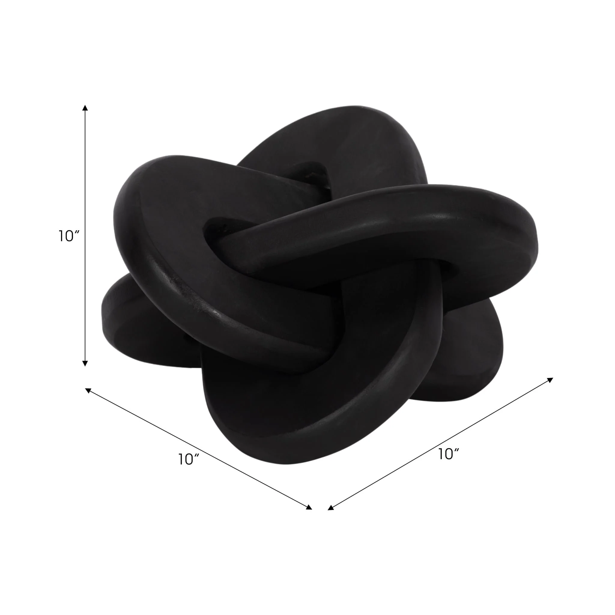 Wood, 10" Decorative Knot, Black - Image 2