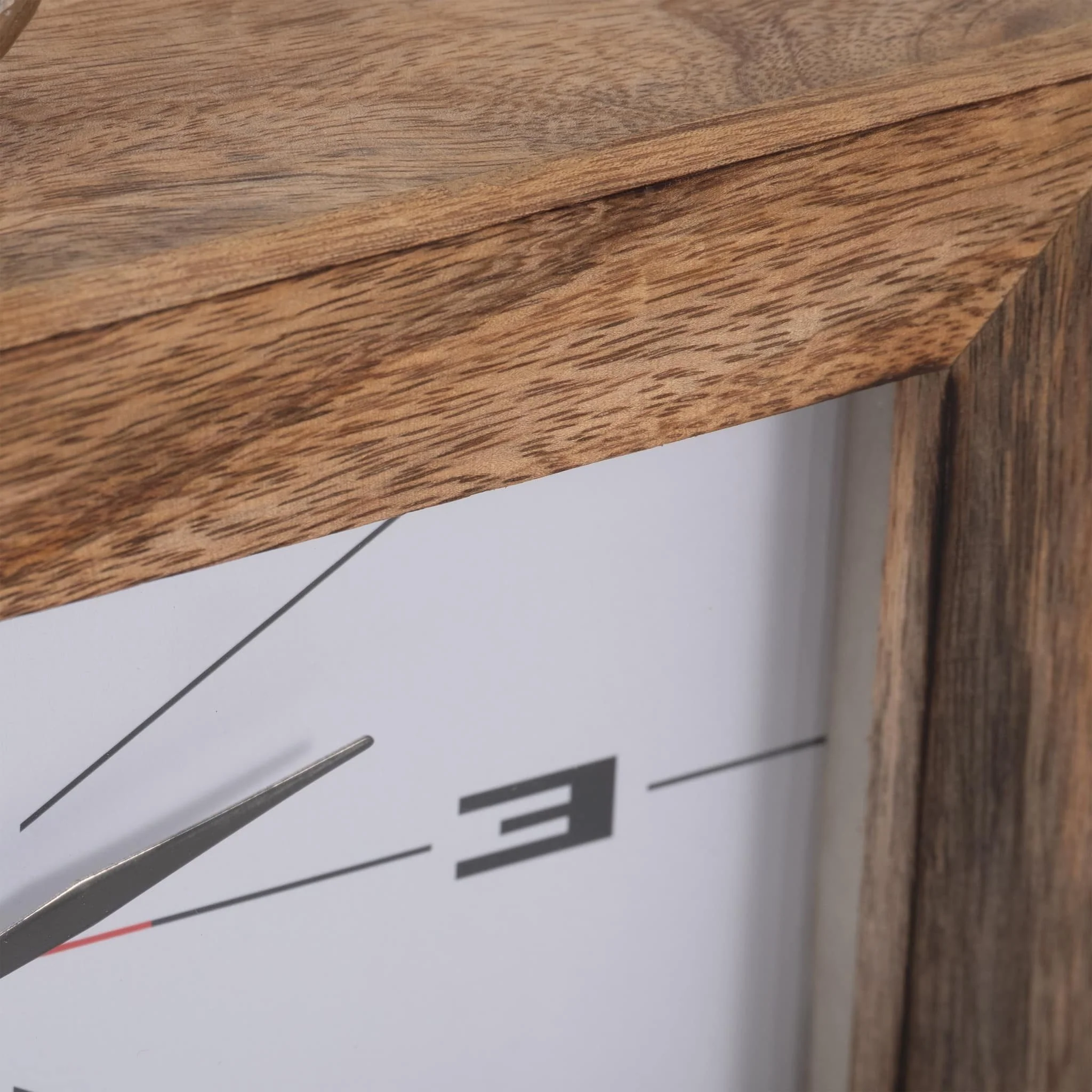 Wood, 10" Mod Rectangle Table Clock, Brown - Image 5