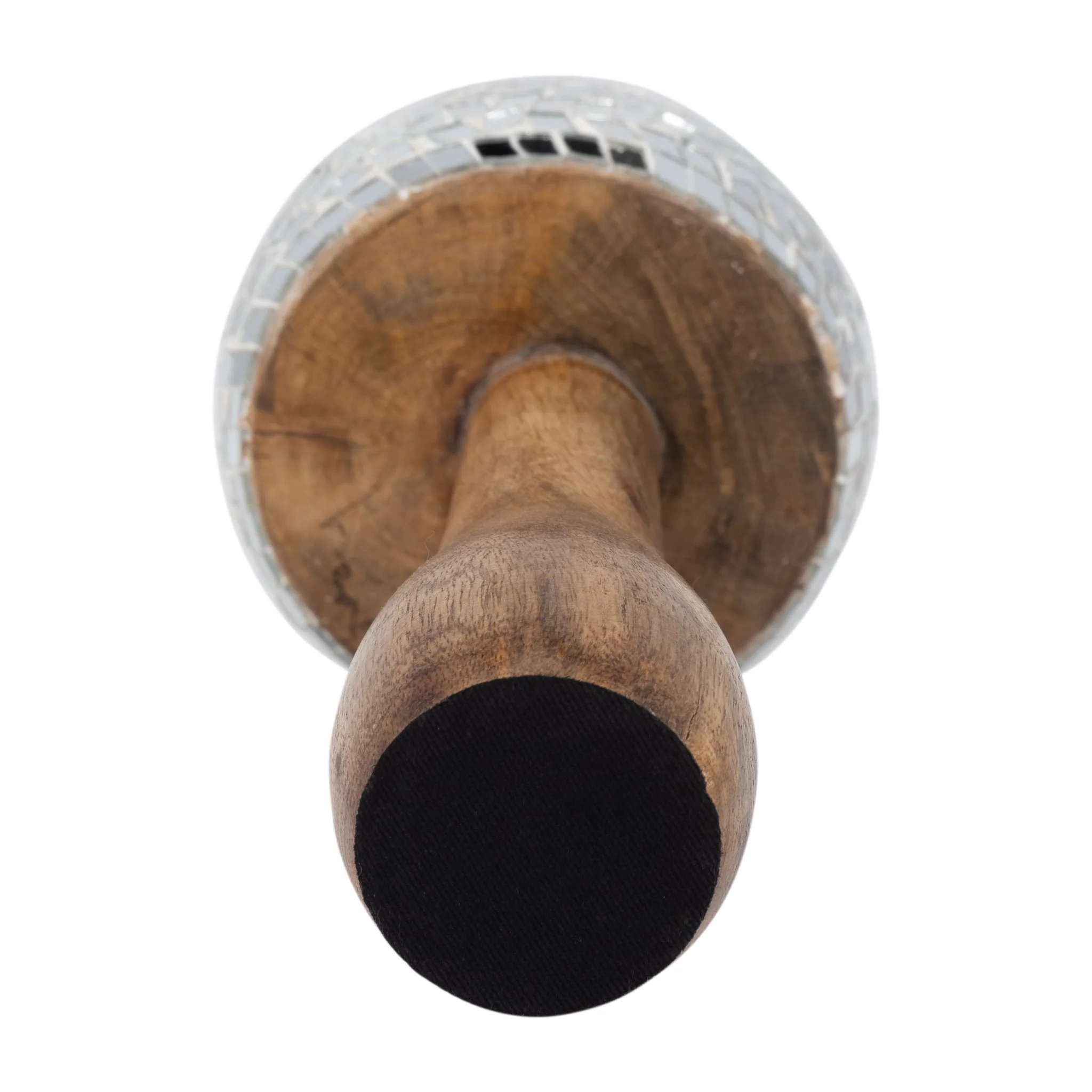 Wood, 10" Mosaic Mushroom, Silver - Image 6