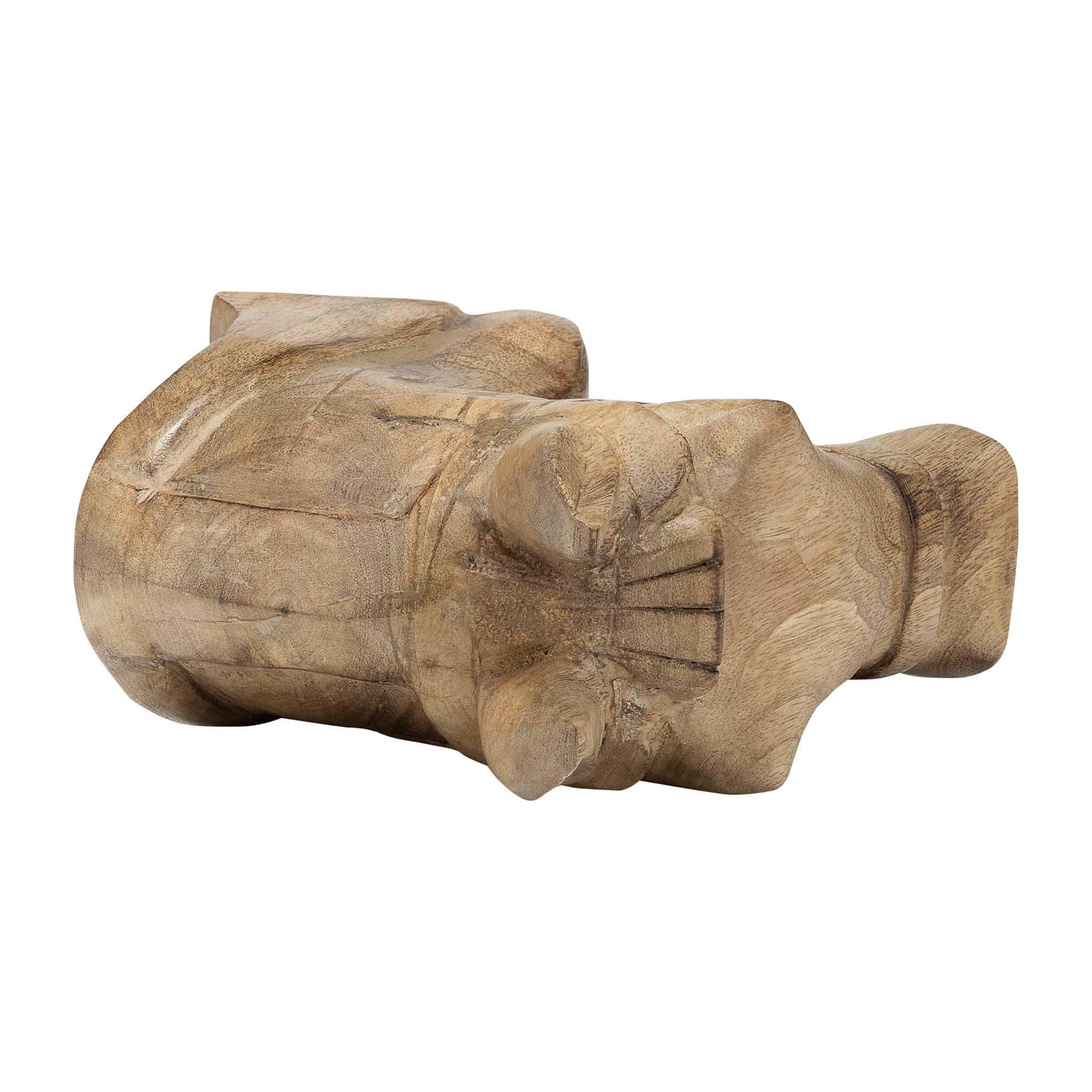 Wood, 10"h Horse Head Deco, Brown - Image 6