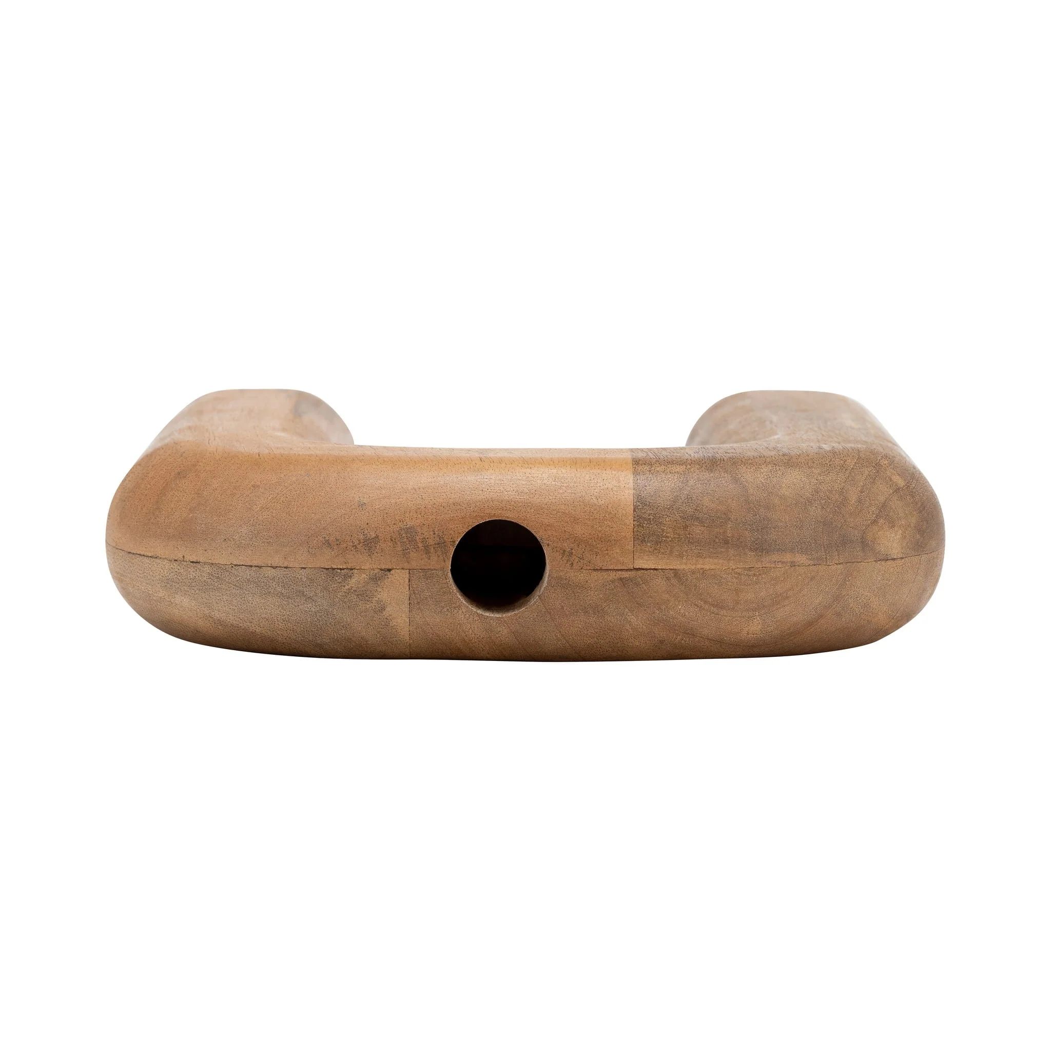 Wood, 10"h Horseshoe Vase, Brown - Image 6