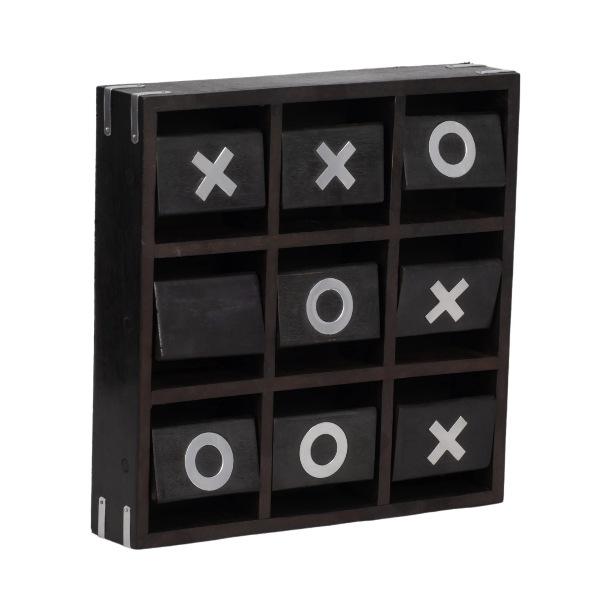 Wood, 10x10 Revolving Tic Tac Toe, Black - Image 5