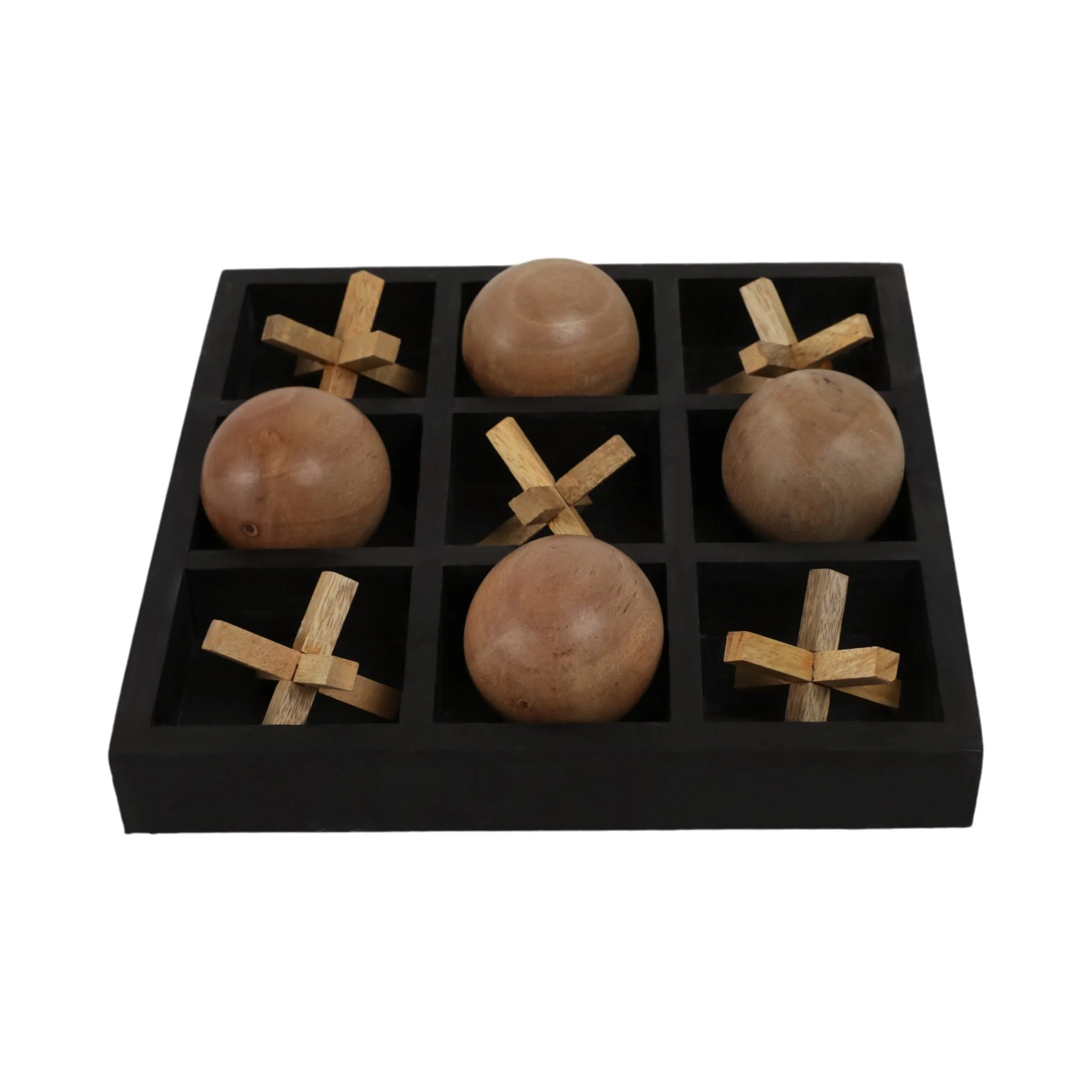 Wood, 10x10 Tic Tac Toe Board Game, Black - Image 5