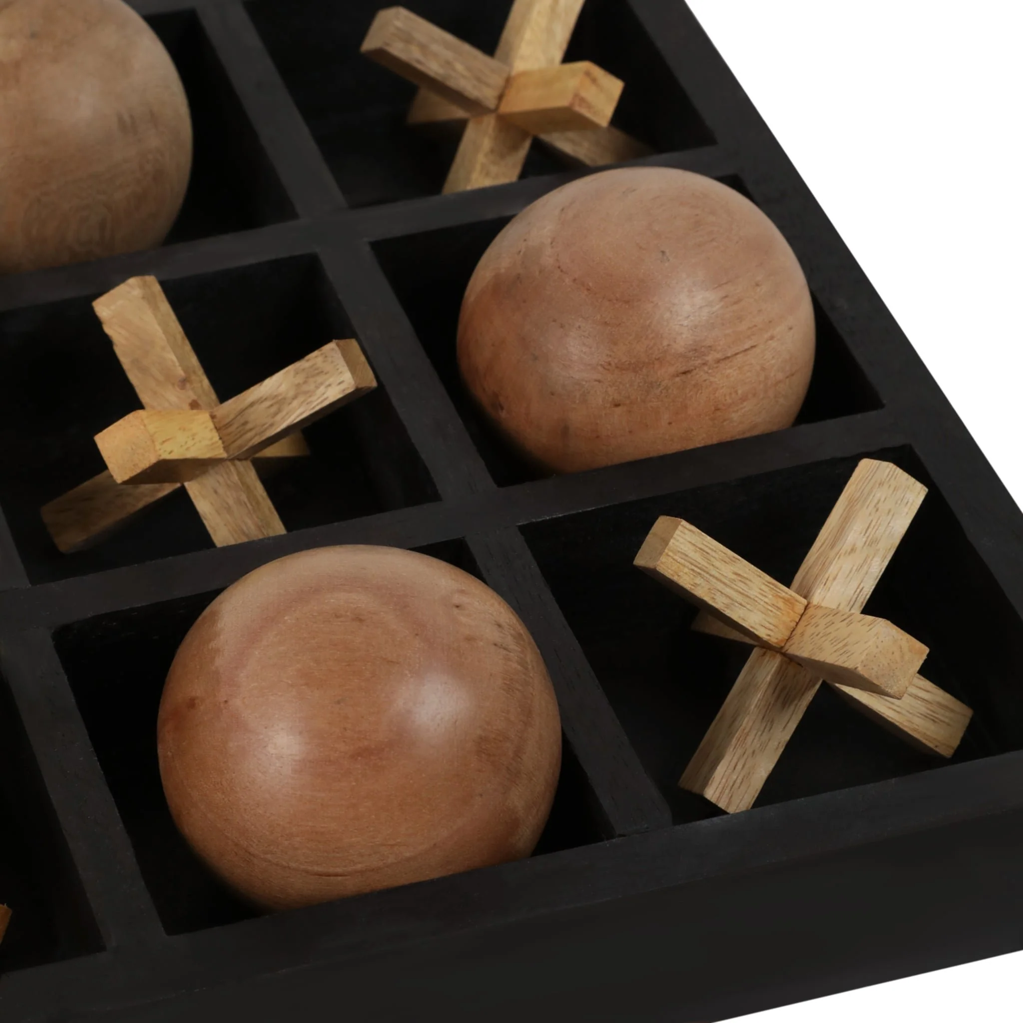 Wood, 10x10 Tic Tac Toe Board Game, Black - Image 6