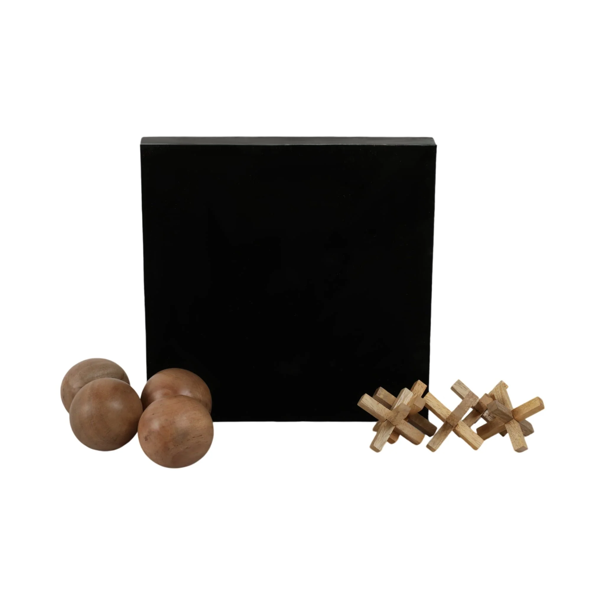 Wood, 10x10 Tic Tac Toe Board Game, Black - Image 8