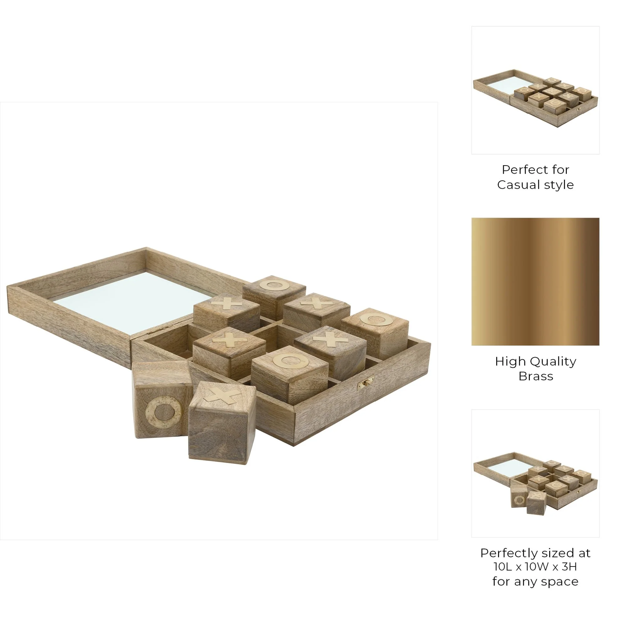 Wood, 10x10 Tic Tac Toe, Natural - Image 7
