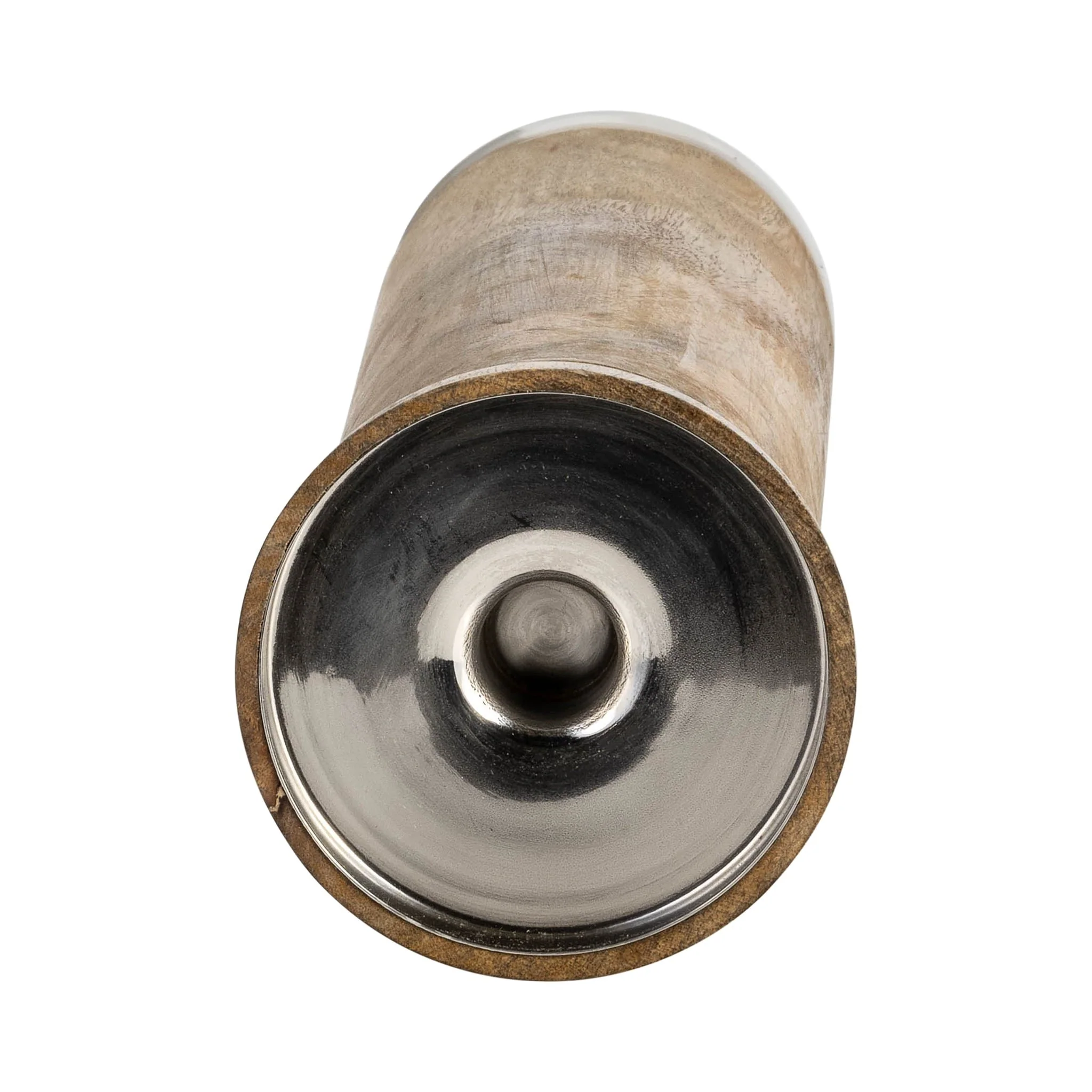 Wood, 11" Acrylic Detail Taper Candleholder, Natur - Image 4