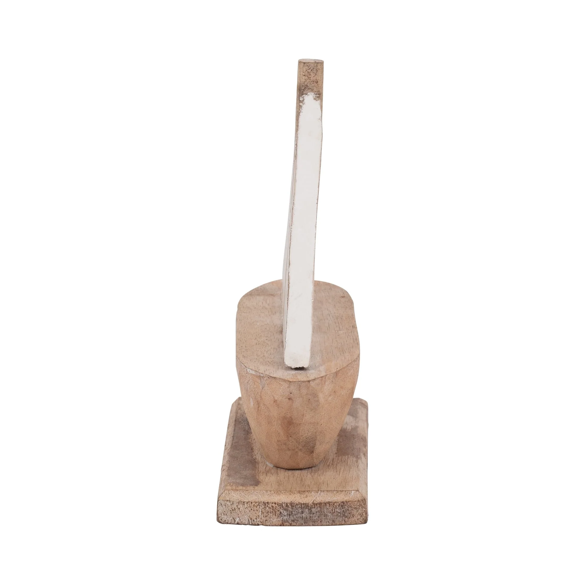 Wood, 11" Sailboat, Natural/white - Image 4