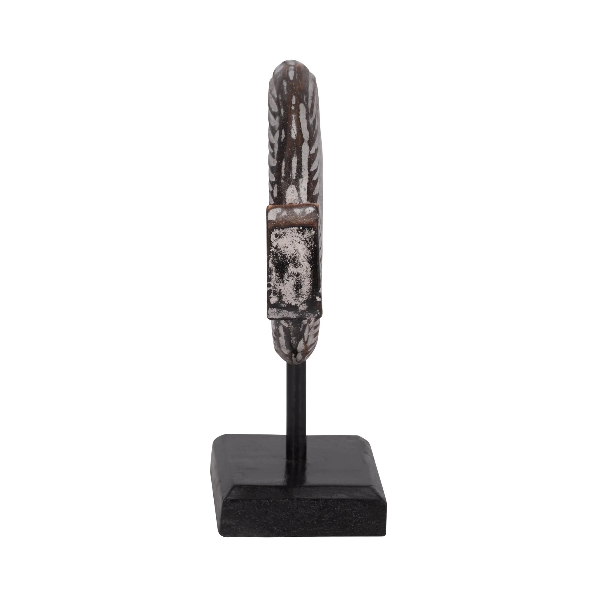 Wood, 11"h Fish On Stand, Gray - Image 4