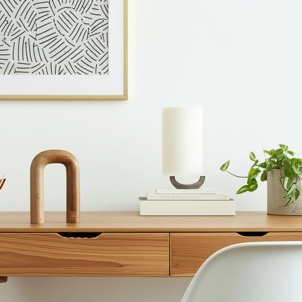 Wood, 11"h Horseshoe Vase, Brown - Image 13