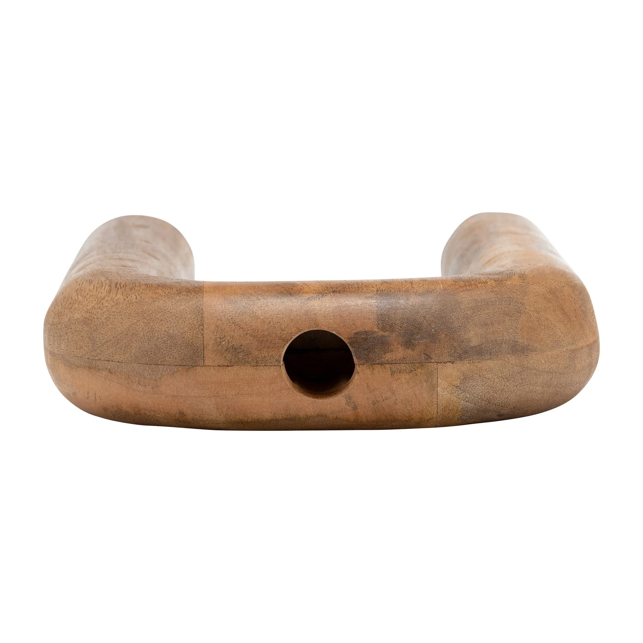 Wood, 11"h Horseshoe Vase, Brown - Image 6