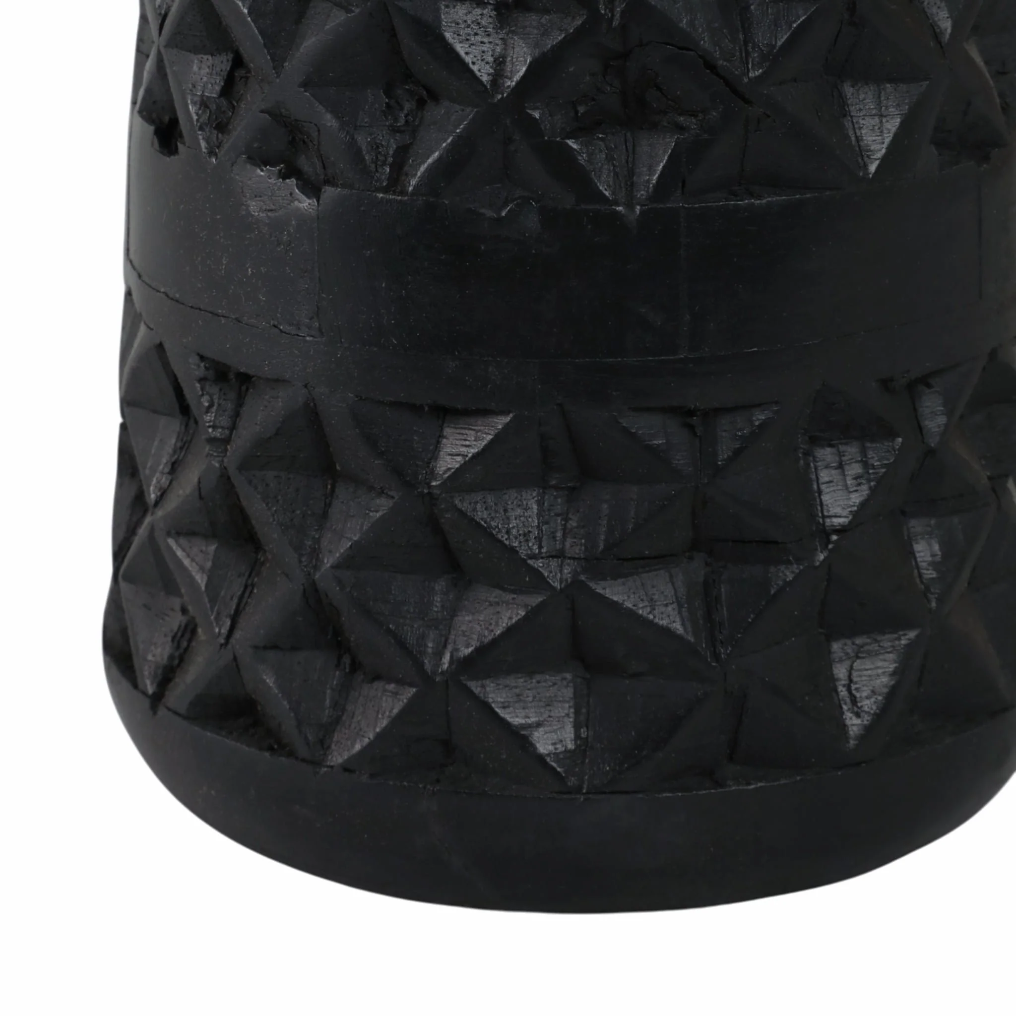 Wood 12" Stained Vase, Black - Image 5