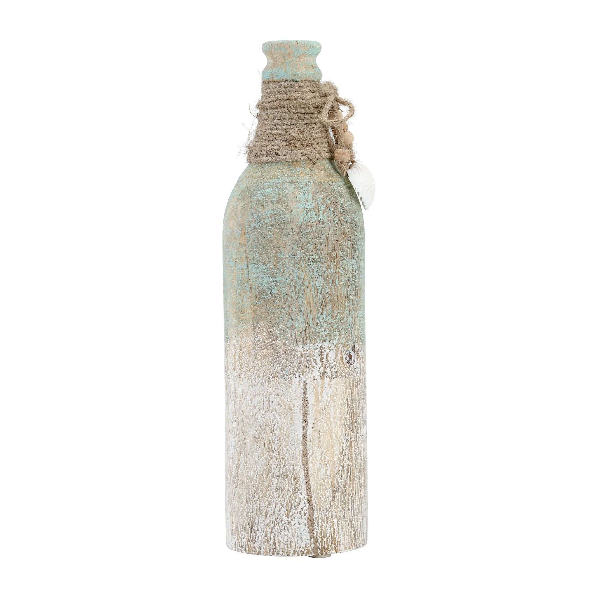Wood, 12"h Tri-colored Bottle, Multi - Image 3