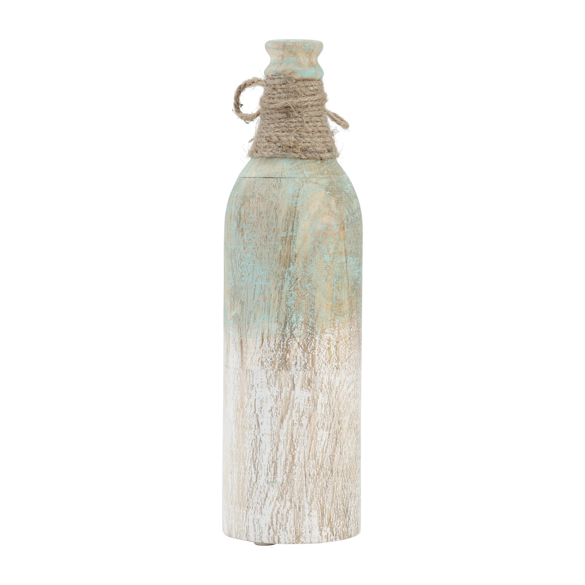 Wood, 12"h Tri-colored Bottle, Multi - Image 4