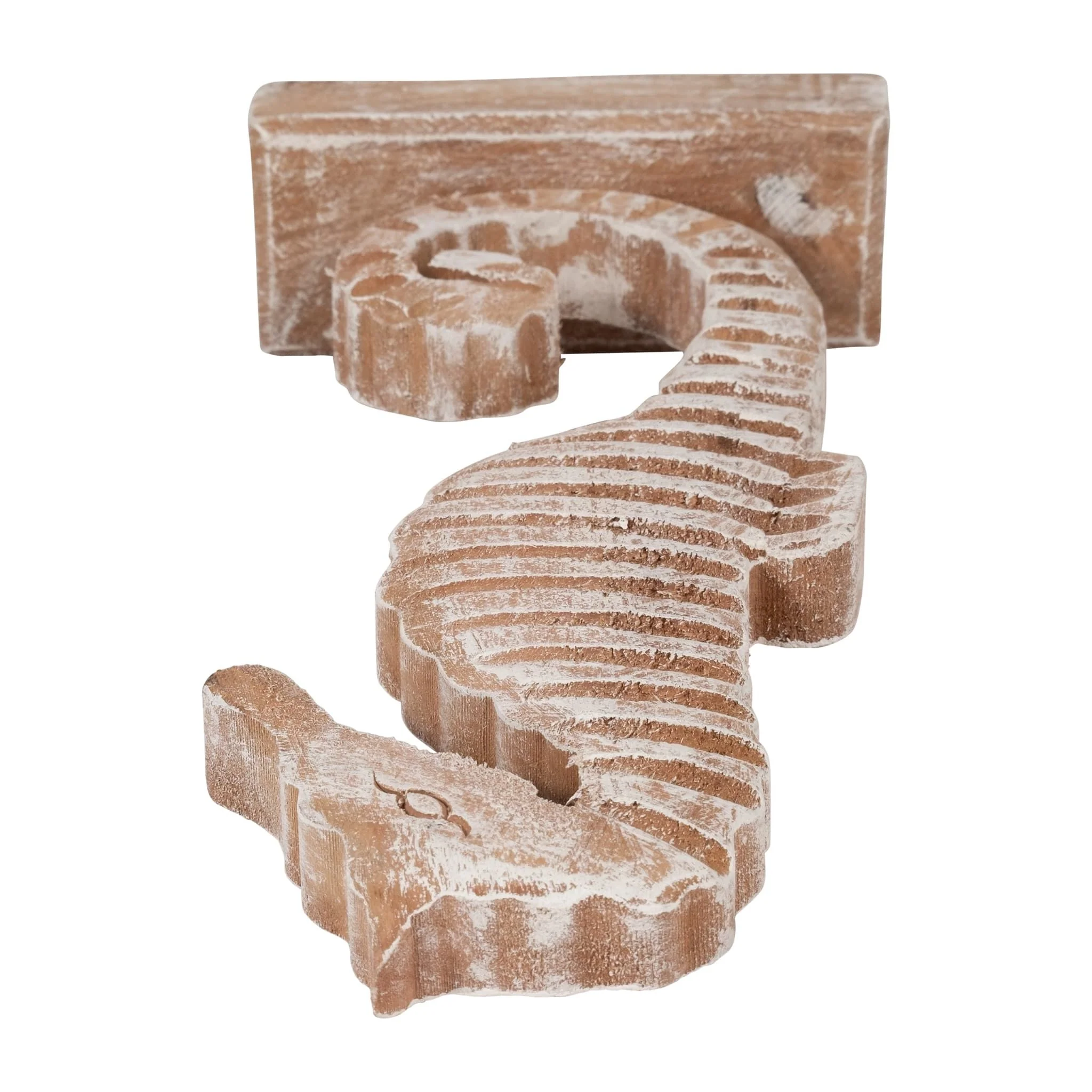 Wood, 13"h Seahorse, Rustic White - Image 6