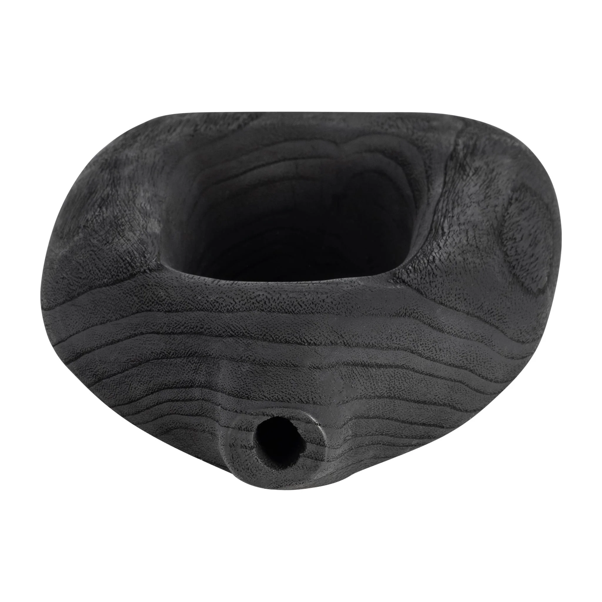 Wood, 14"h Cut-out Vase, Black - Image 6