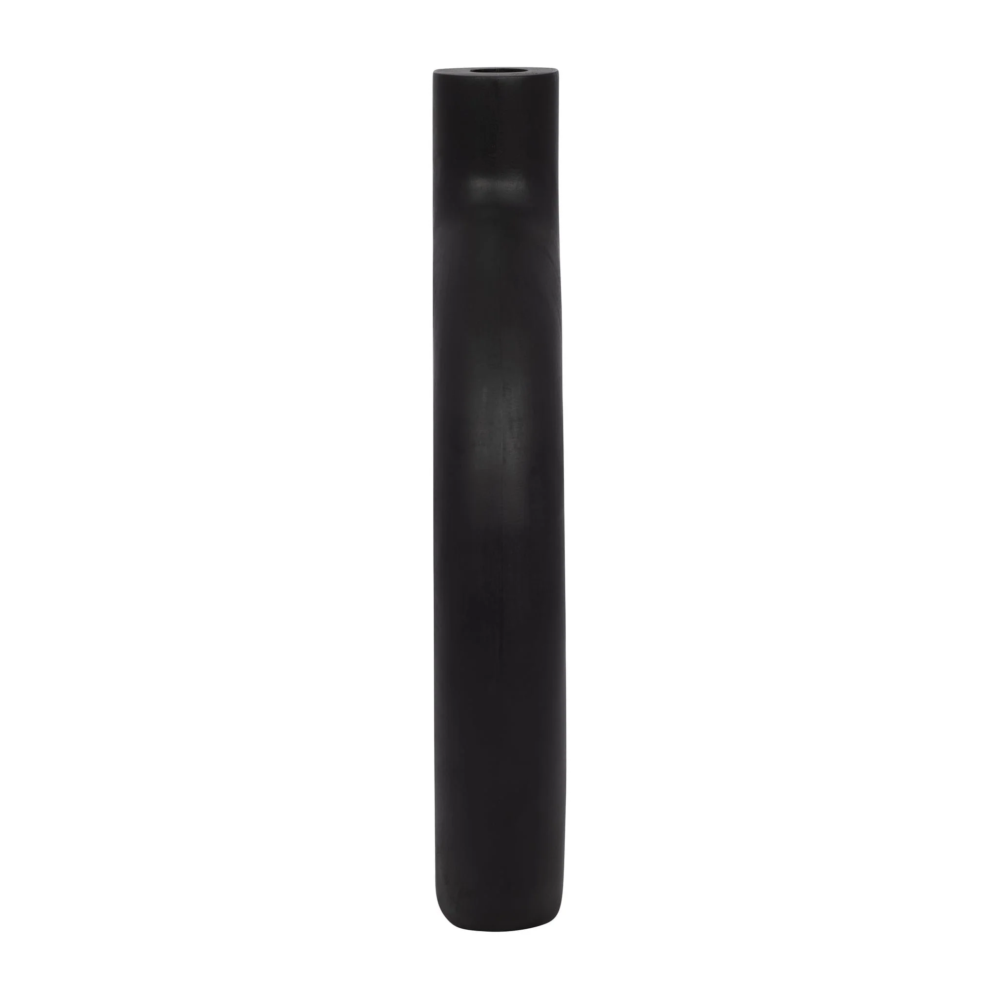 Wood, 14"h Cut-out Vase, Black - Image 3