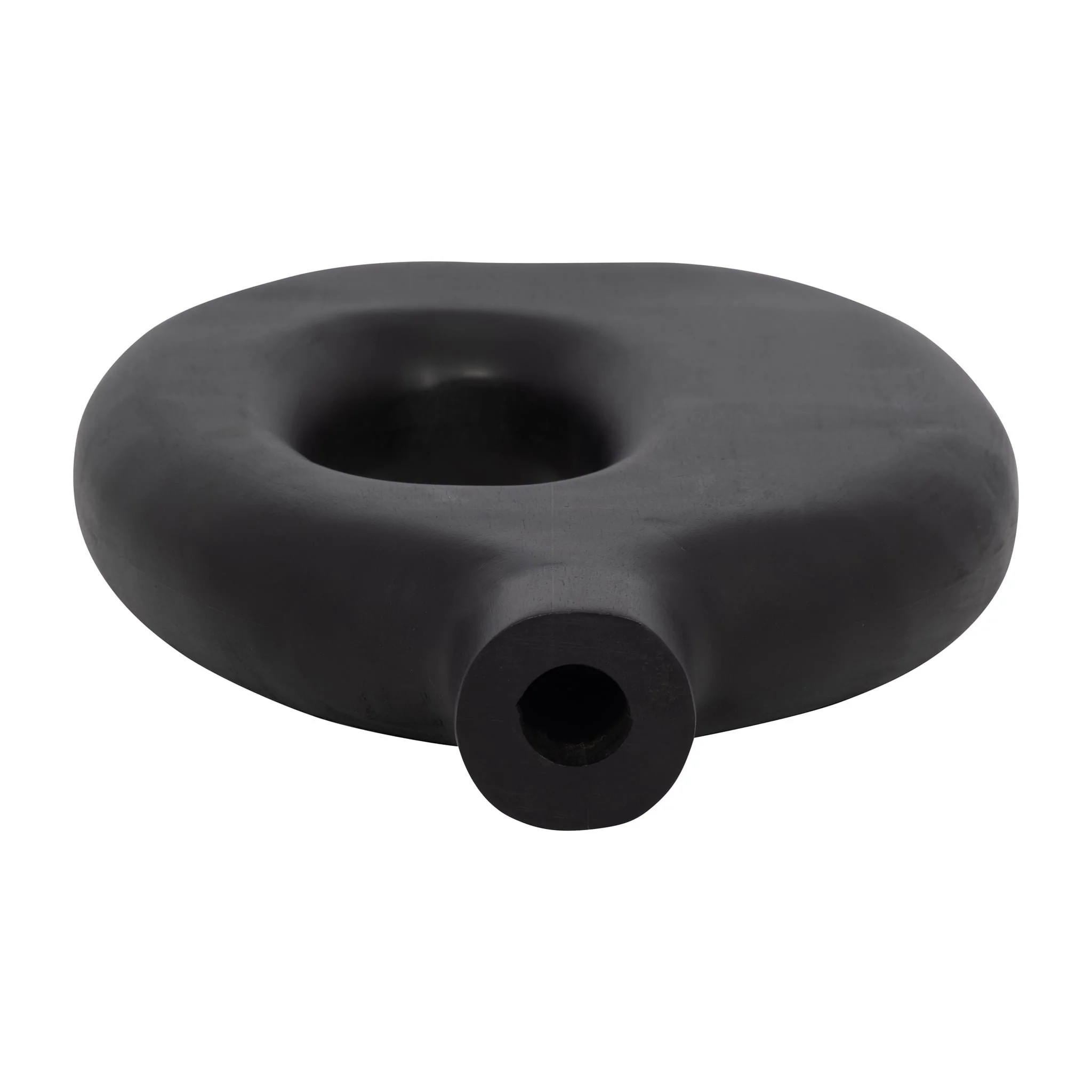 Wood, 14"h Cut-out Vase, Black - Image 6