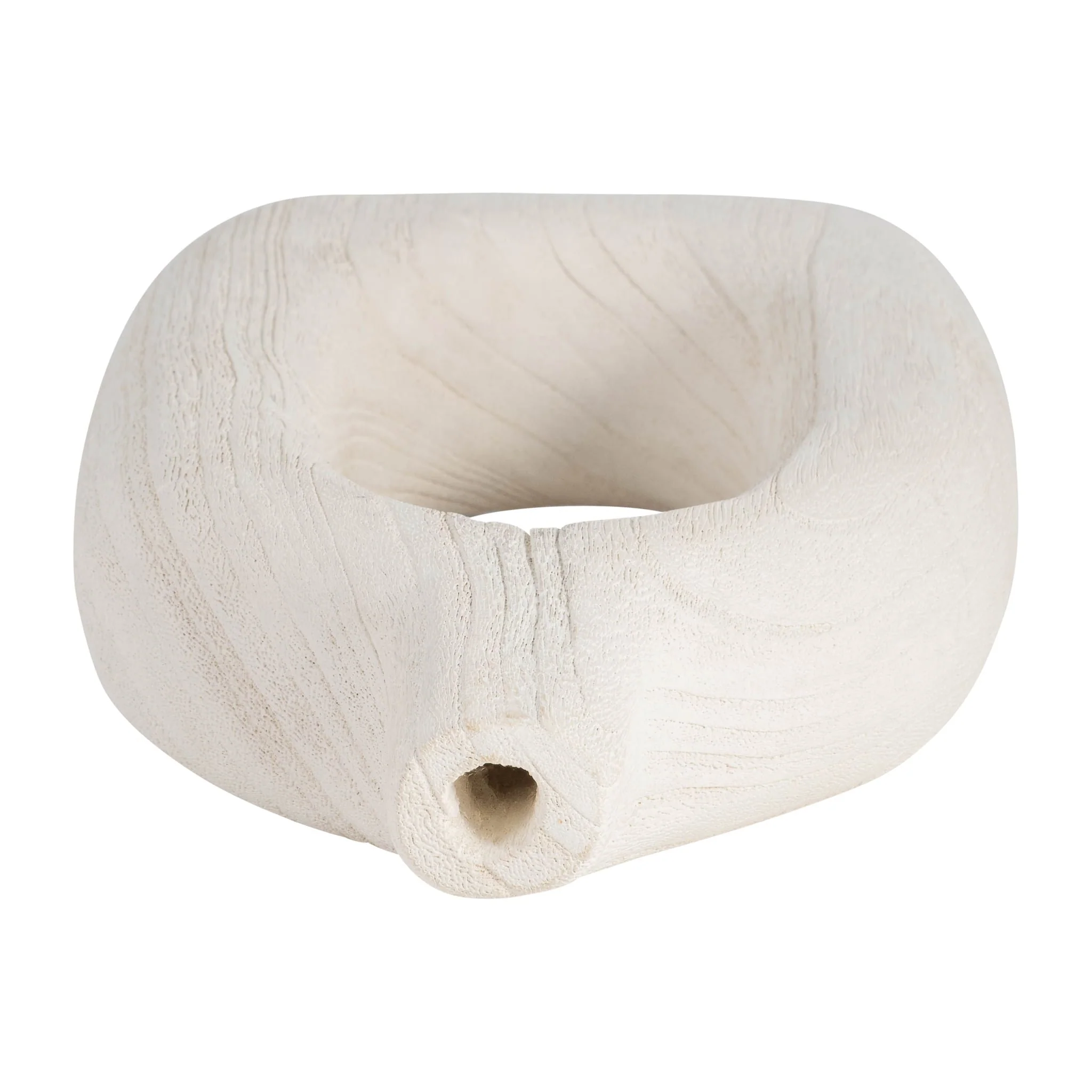 Wood, 14"h Cut-out Vase, White - Image 6
