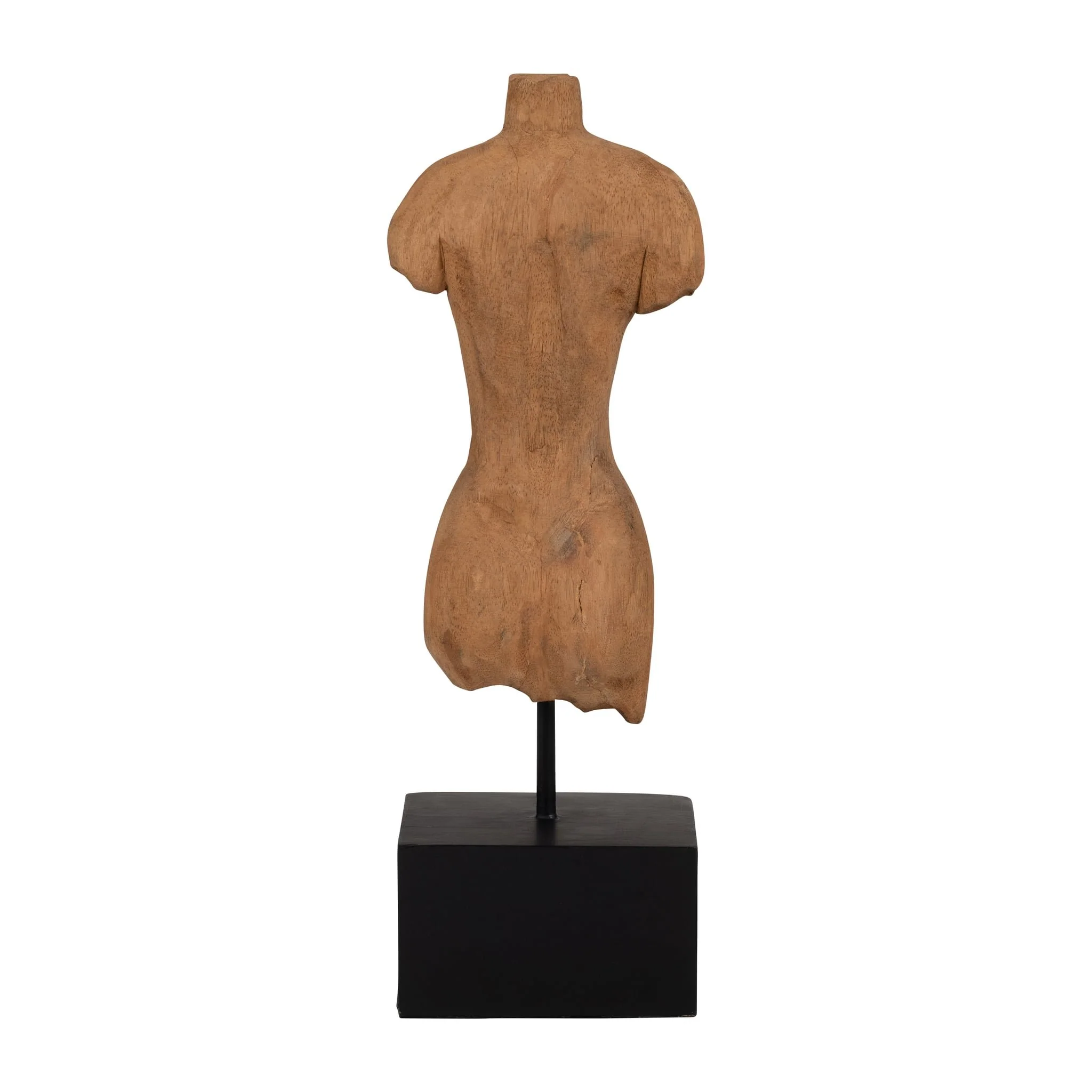 Wood, 15" Female Bust, Brown - Image 4