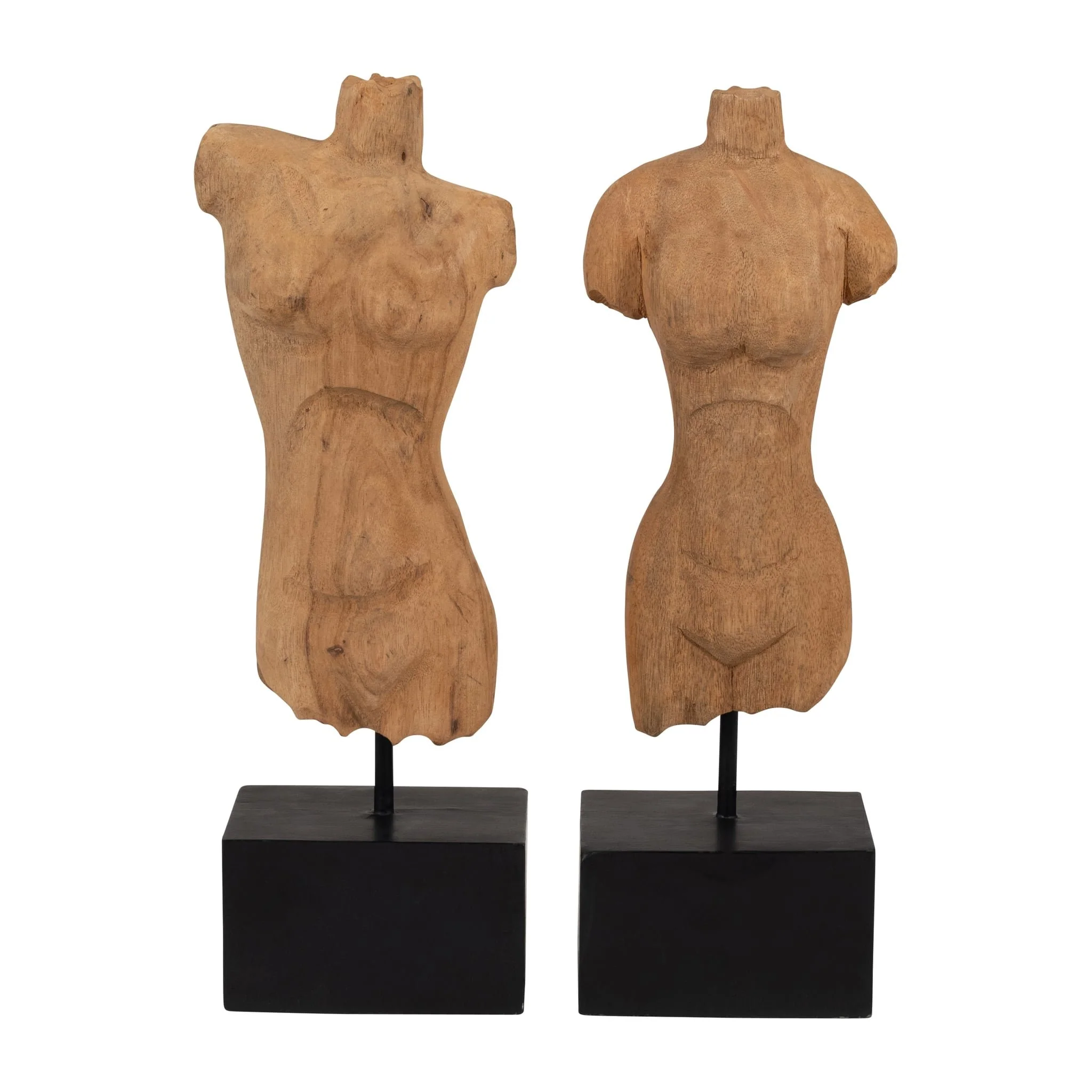 Wood, 15" Female Bust, Brown - Image 8