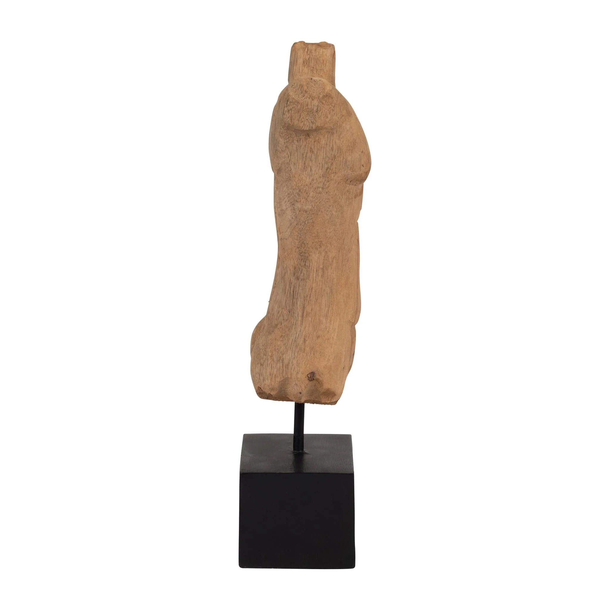 Wood, 15" Male Bust, Brown - Image 3