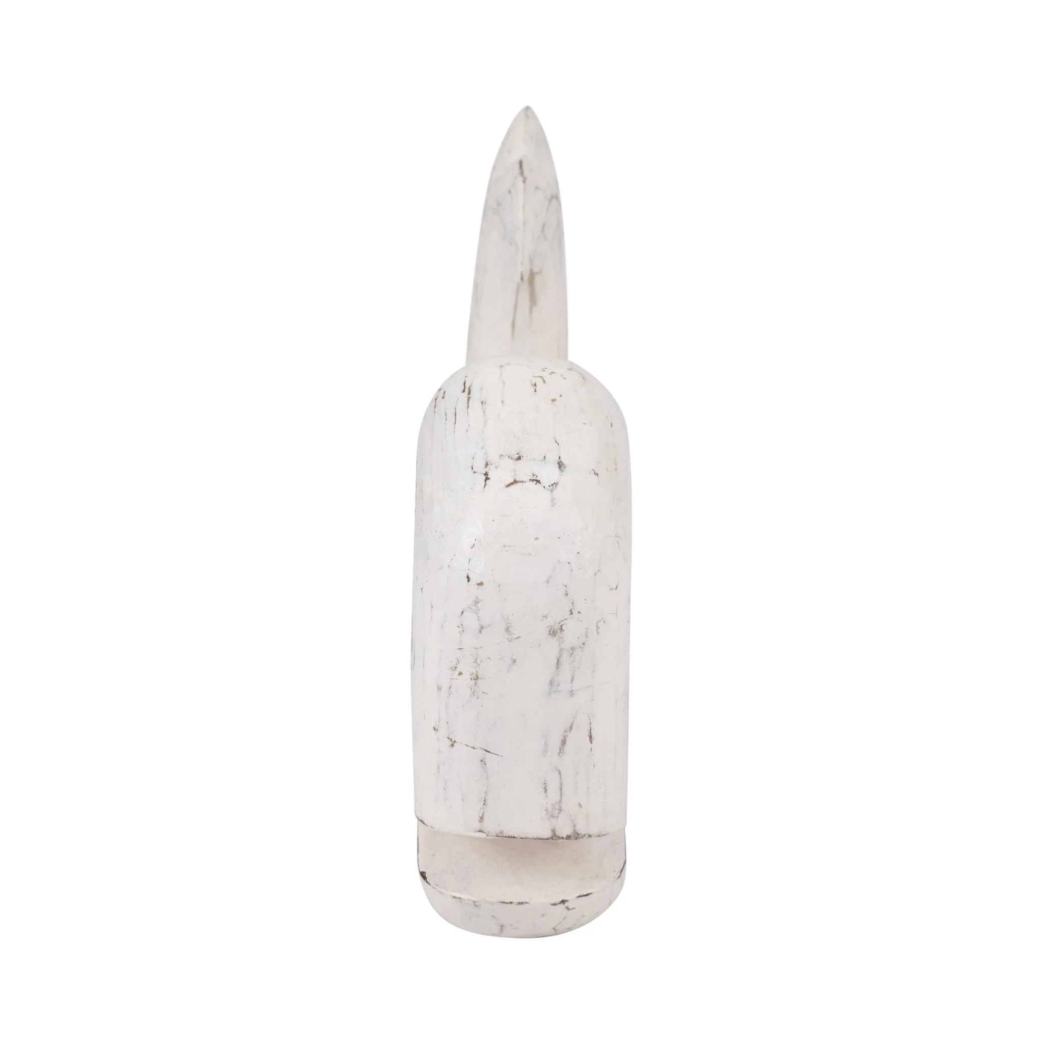 Wood, 15" Tail Up Whale, White - Image 3