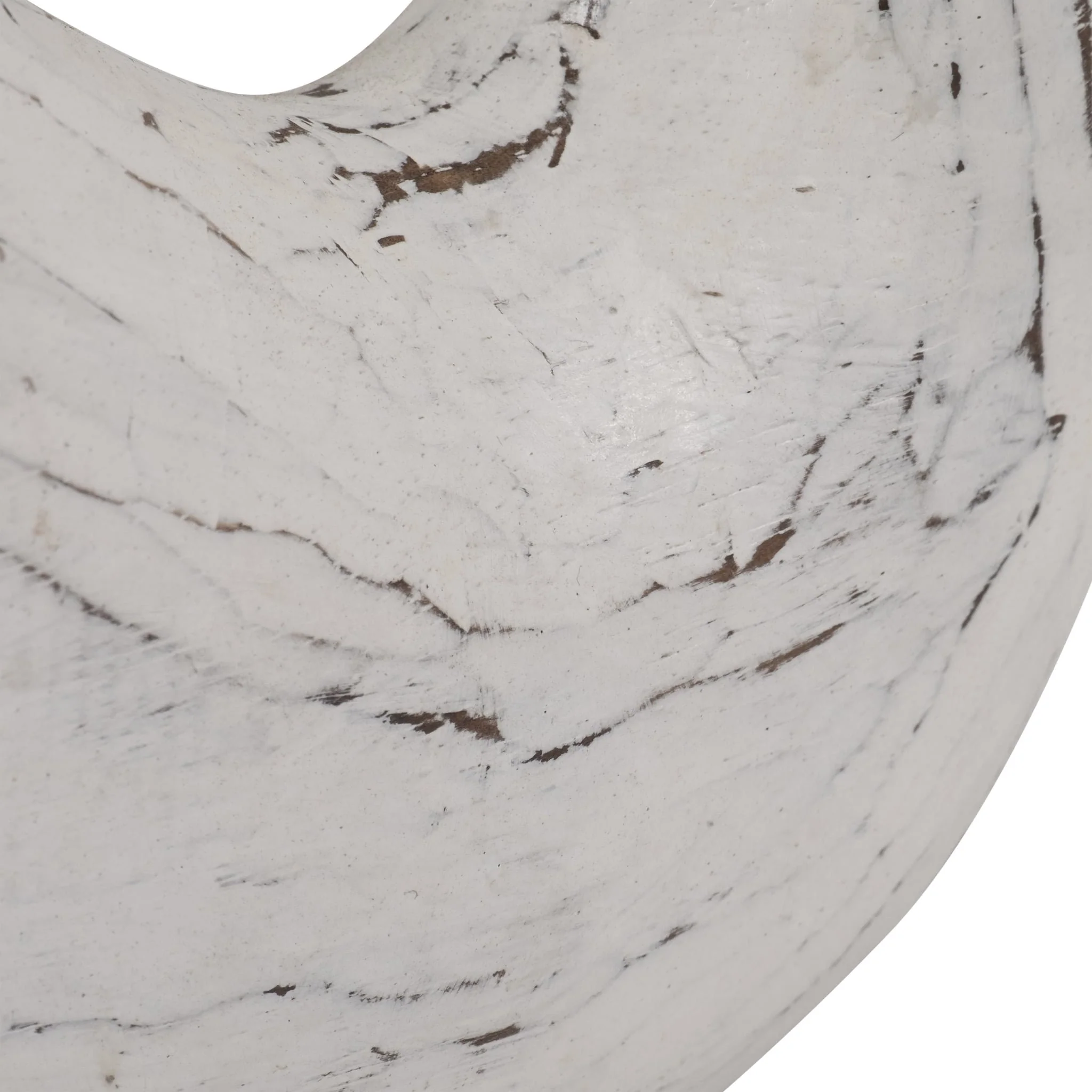 Wood, 15" Tail Up Whale, White - Image 5