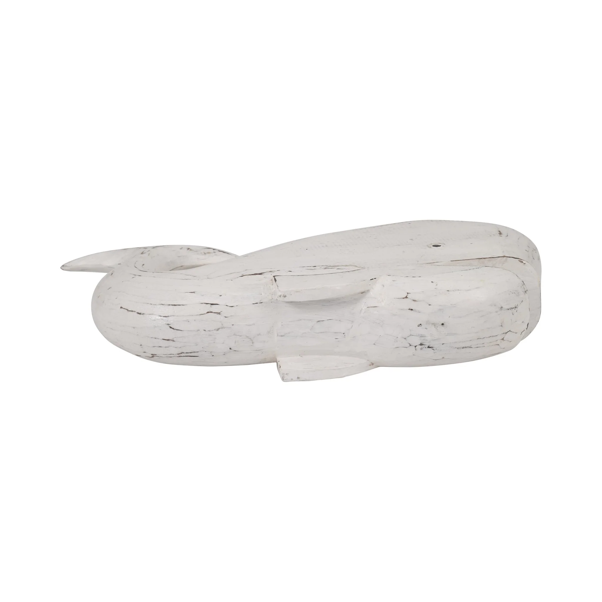 Wood, 15" Tail Up Whale, White - Image 7