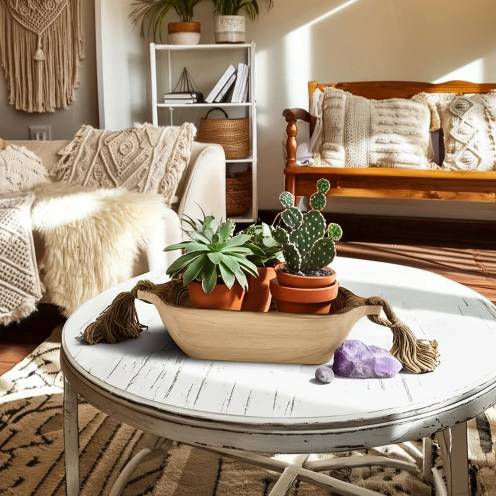 Wood, 15" Tray W/ Tassels, Natural - Image 12