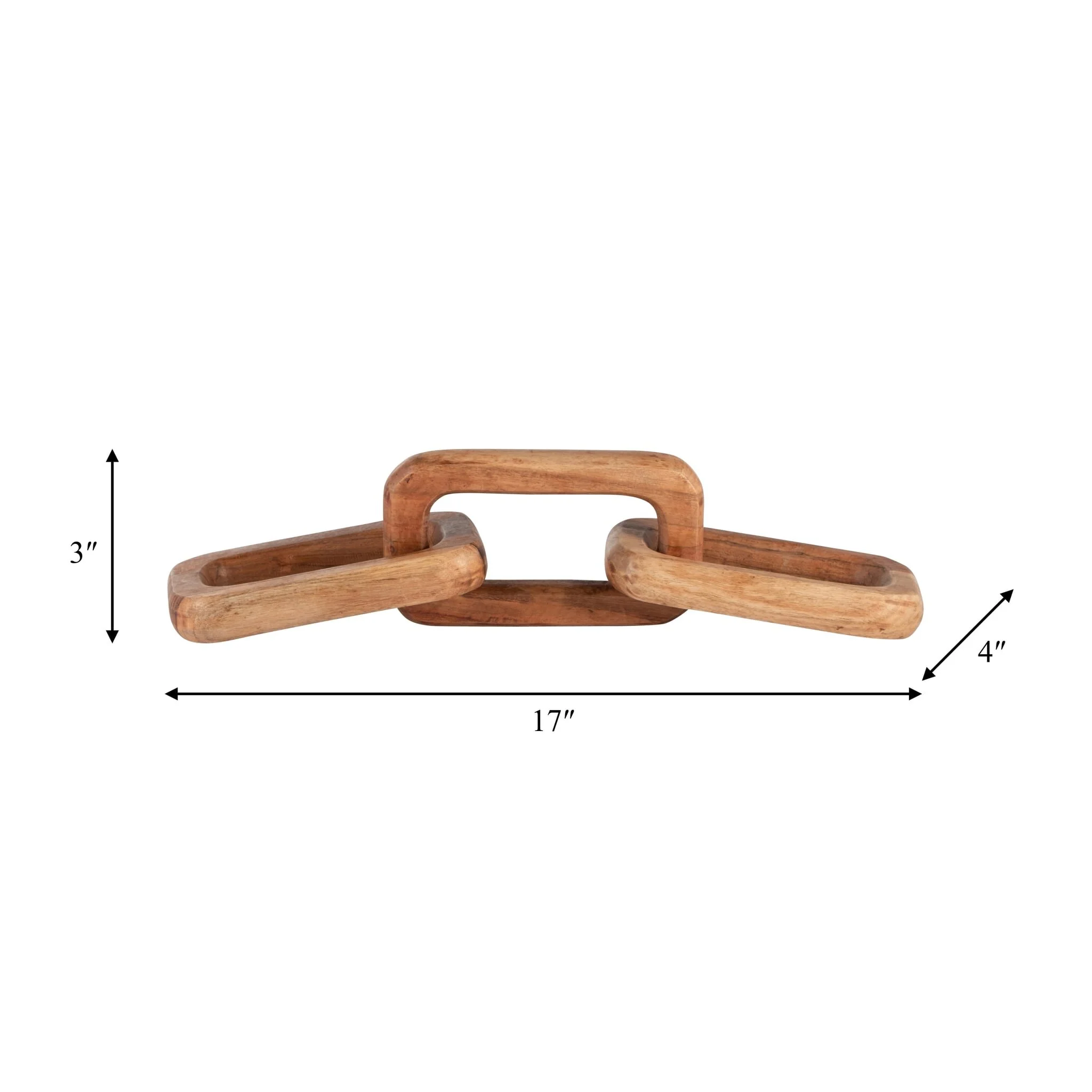 Wood,17", Triple Link Chain,brown - Image 6