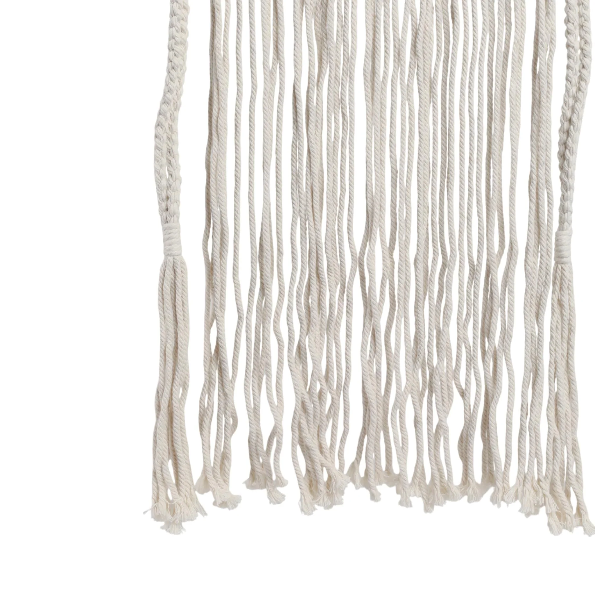 Wood, 18" Macrame Wall Shelf, Ivory - Image 3