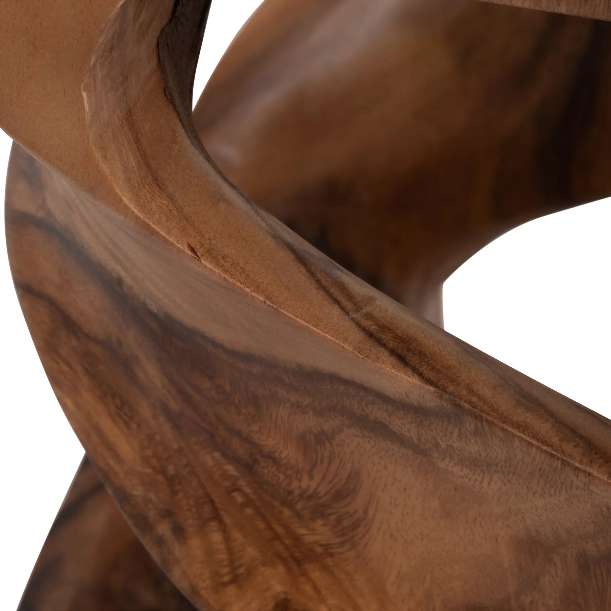 Wood, 18" Twisted Accent Table, Natural - Image 5