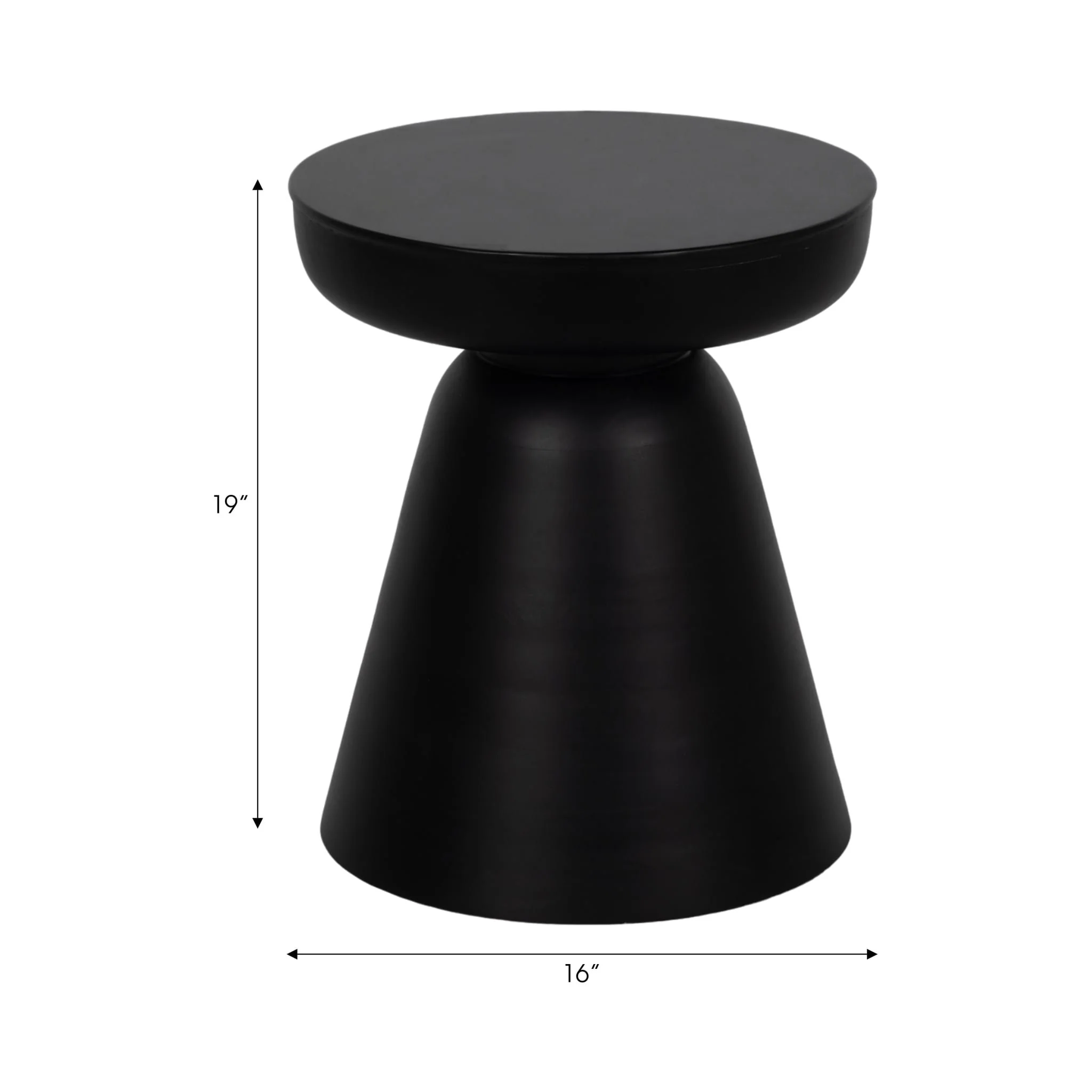 Wood, 19" Side Table, Black - Image 6