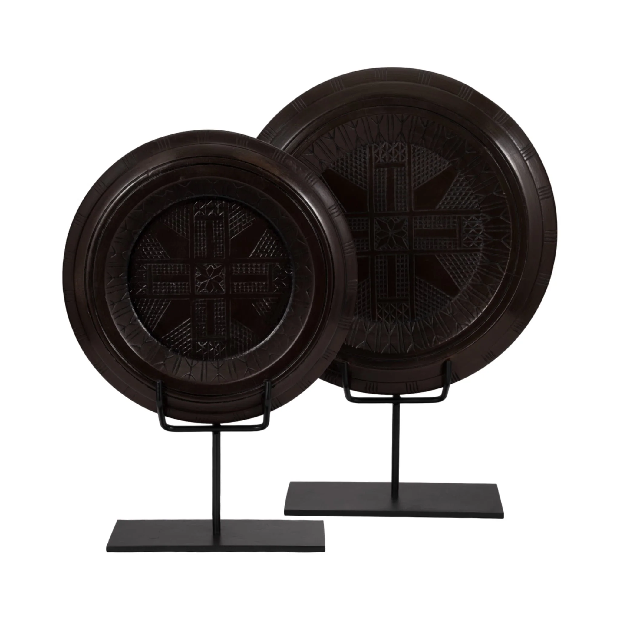 Wood, 21" Aztec Table Accent, Brown - Image 8