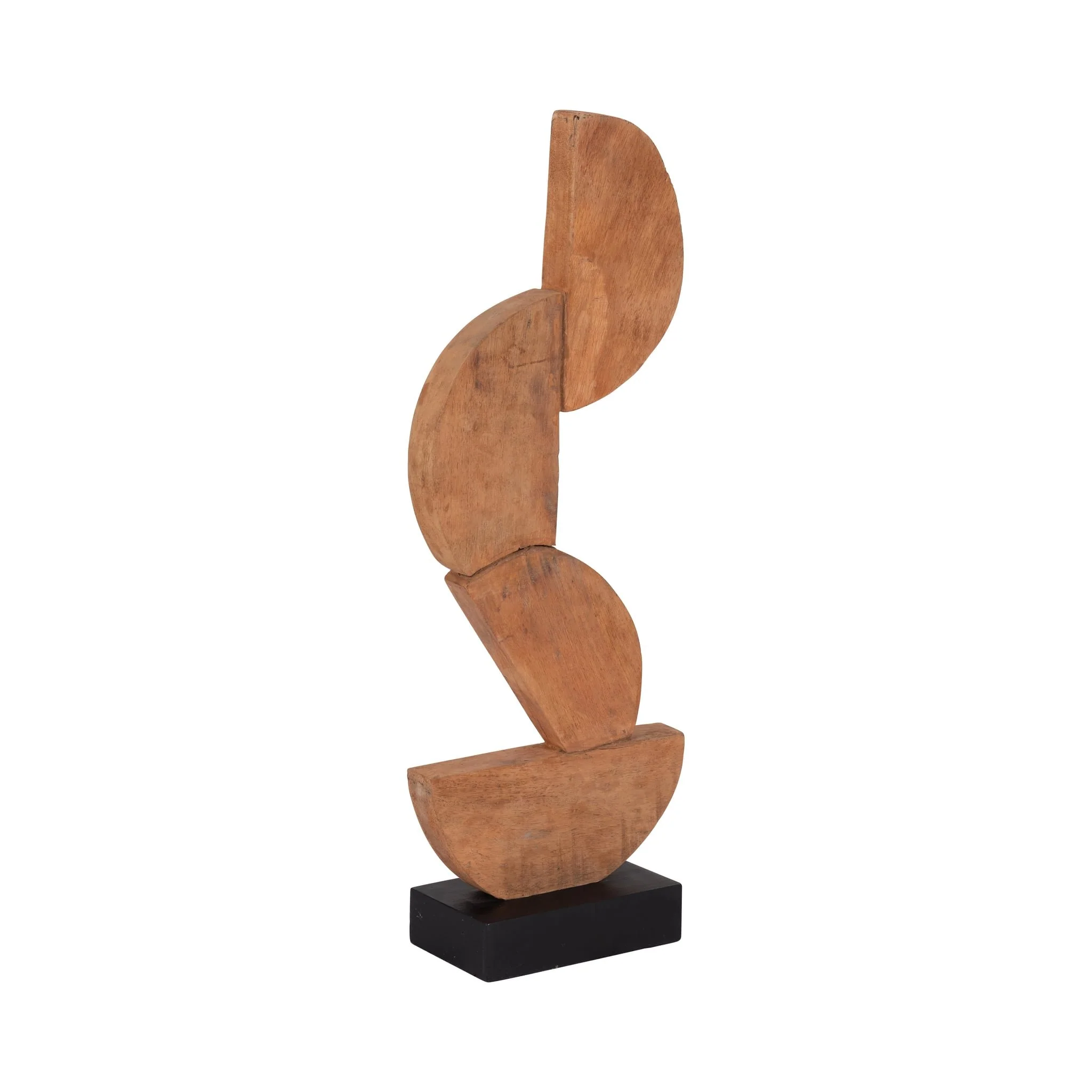 Wood, 23" 4 Half Circles Stacking, Brown - Image 2