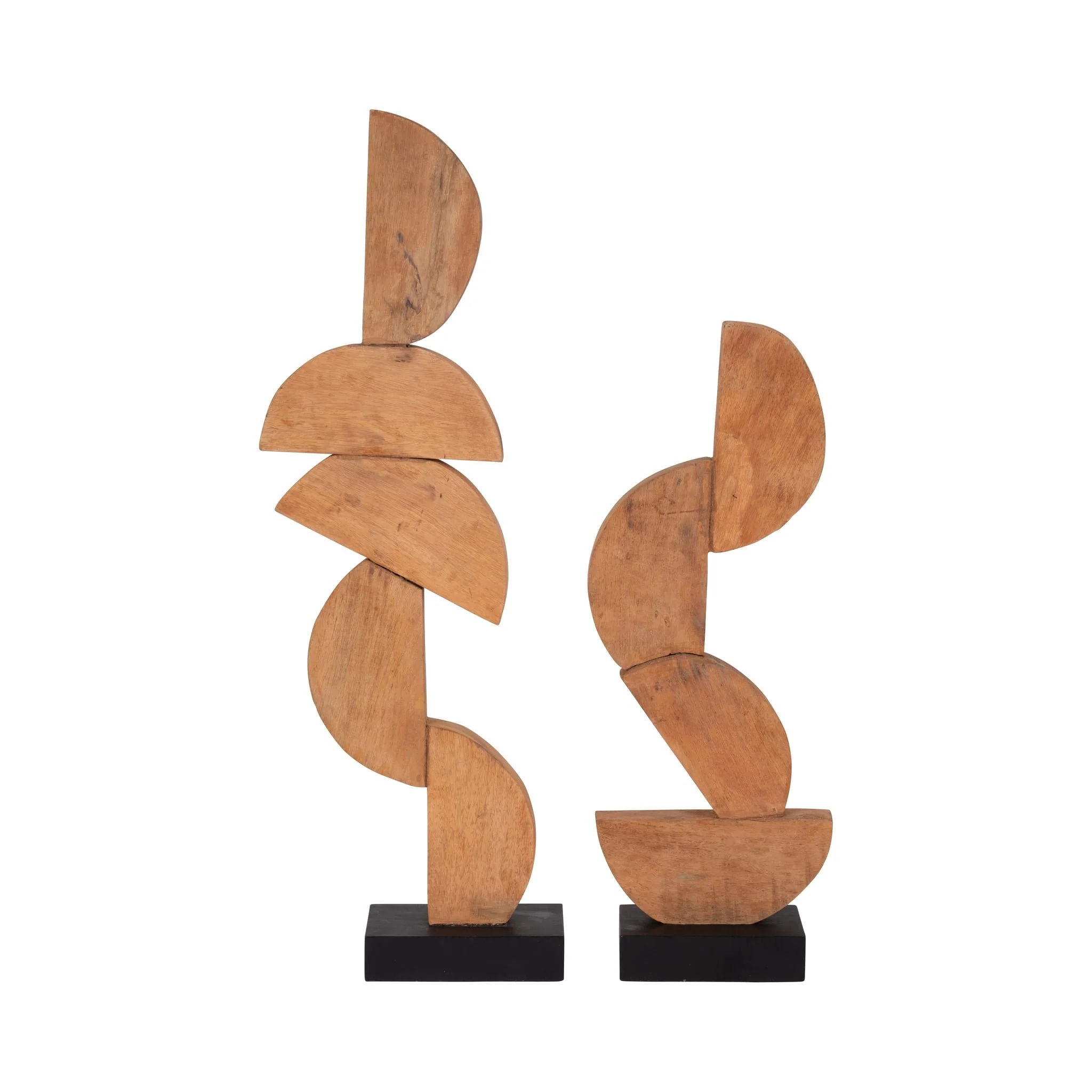 Wood, 23" 4 Half Circles Stacking, Brown - Image 8