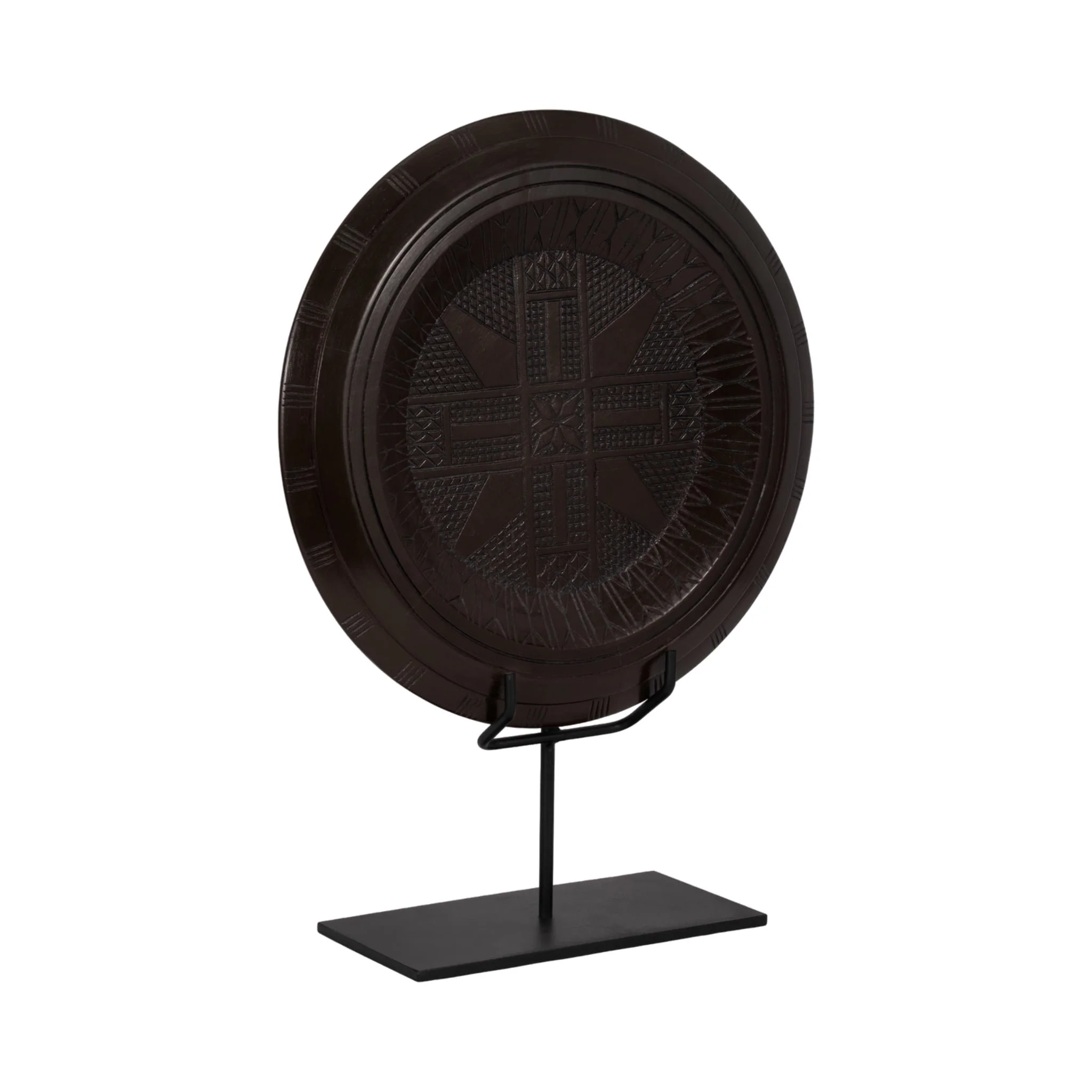 Wood, 24" Aztec Table Accent, Brown - Image 2