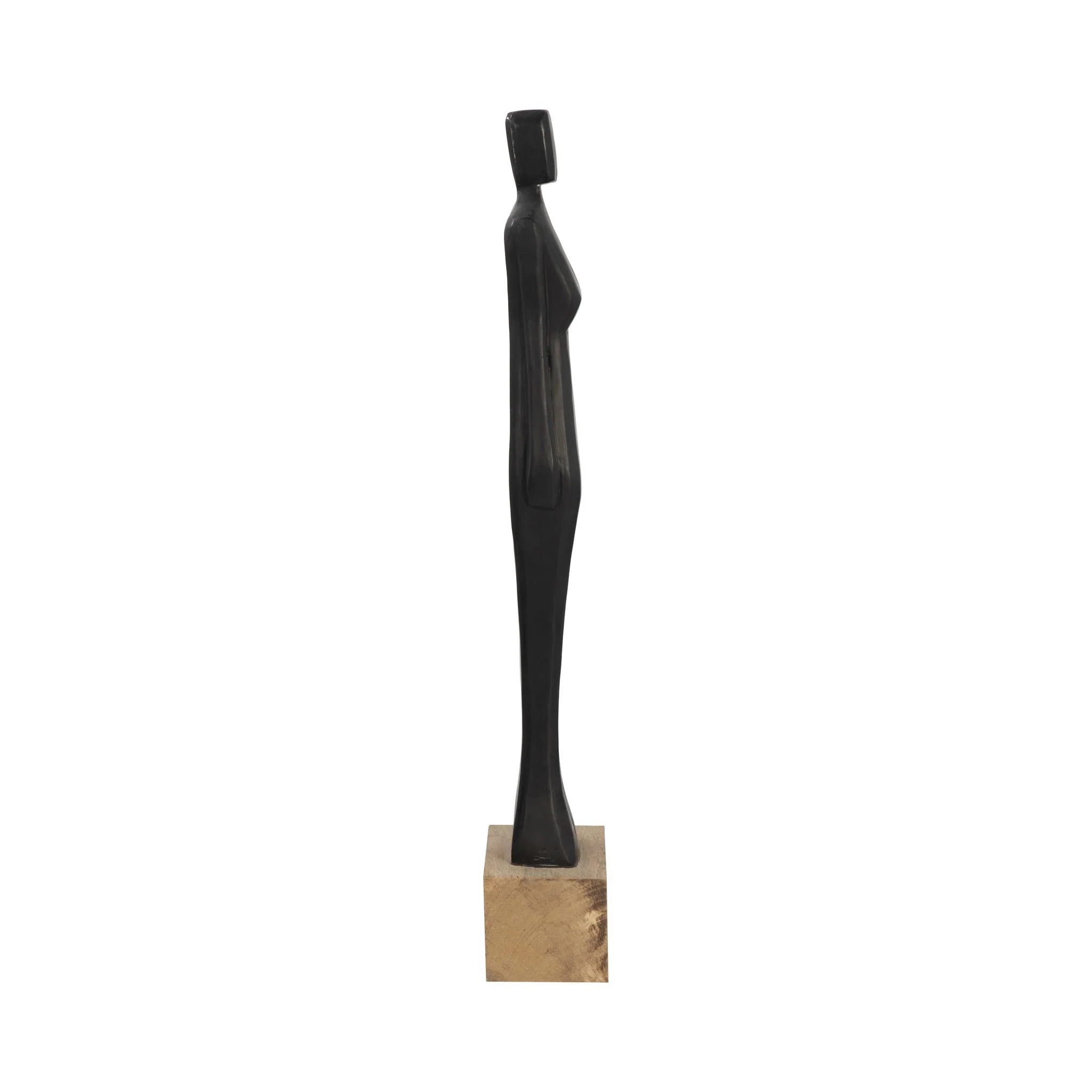 Wood, 24" Standing Lady, Black - Image 3
