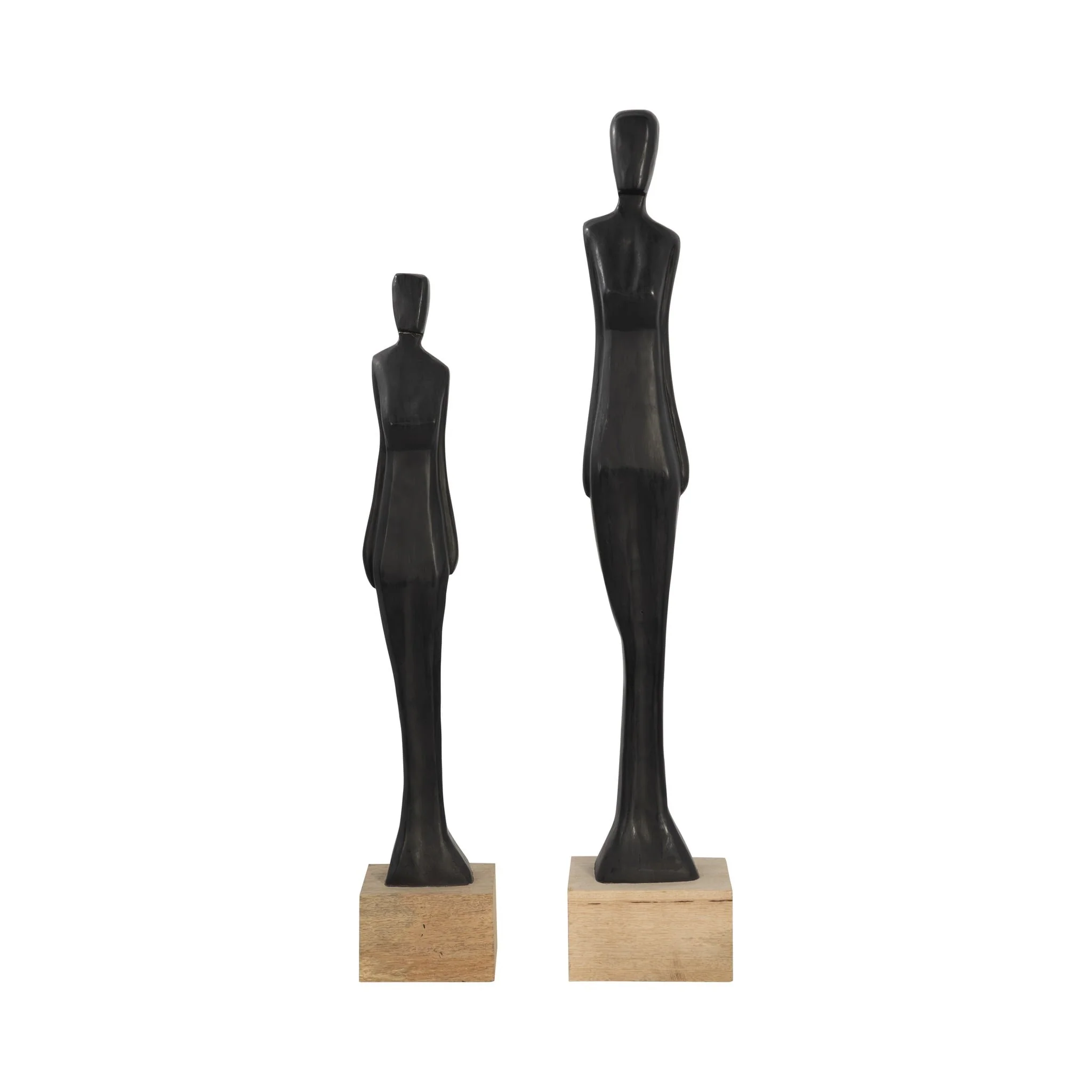 Wood, 24" Standing Lady, Black - Image 8