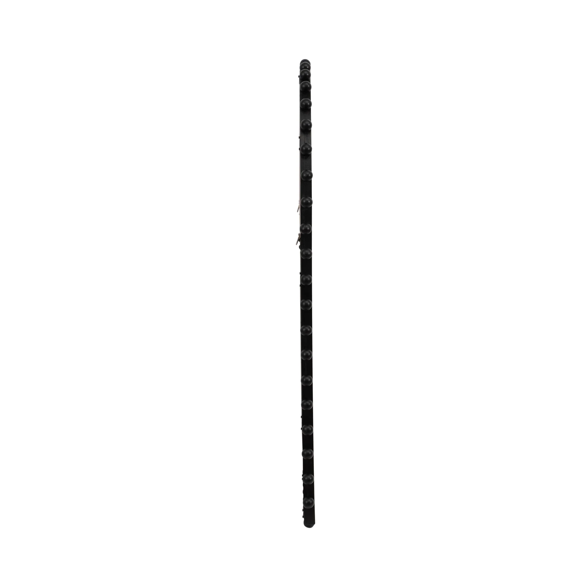 Wood, 24x39 Beaded Arch Mirror, Black - Image 3