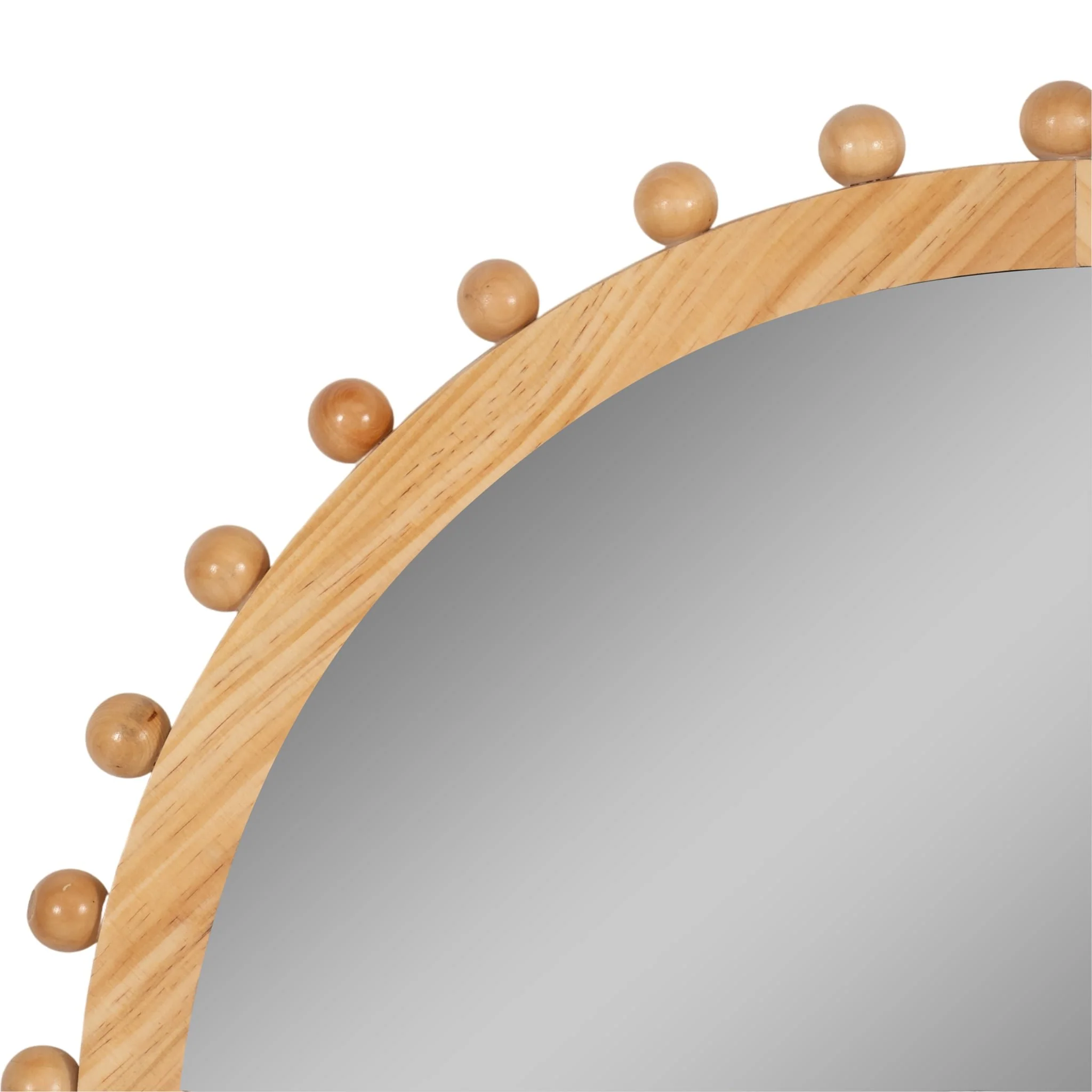 Wood, 24x39 Beaded Arch Mirror, Natural - Image 4
