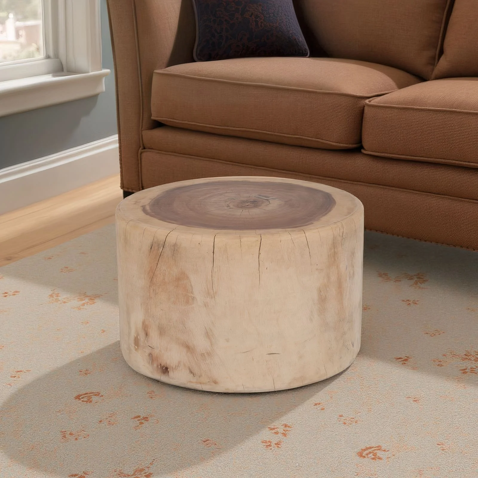 Wood, 25x16 Coffee Table Stump, Natural - Image 9