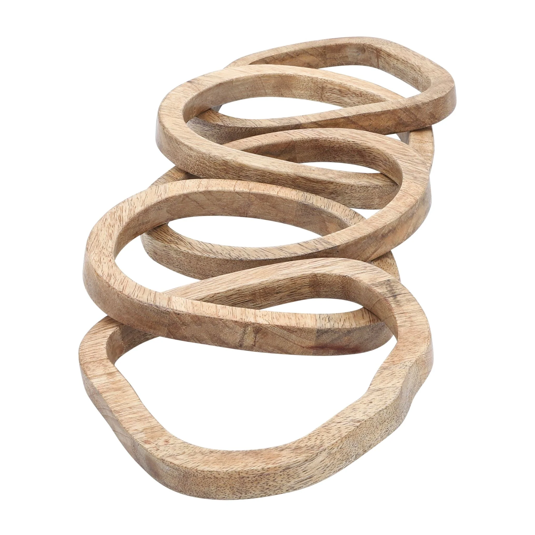 Wood, 26" 5-link Chains, Brown - Image 2